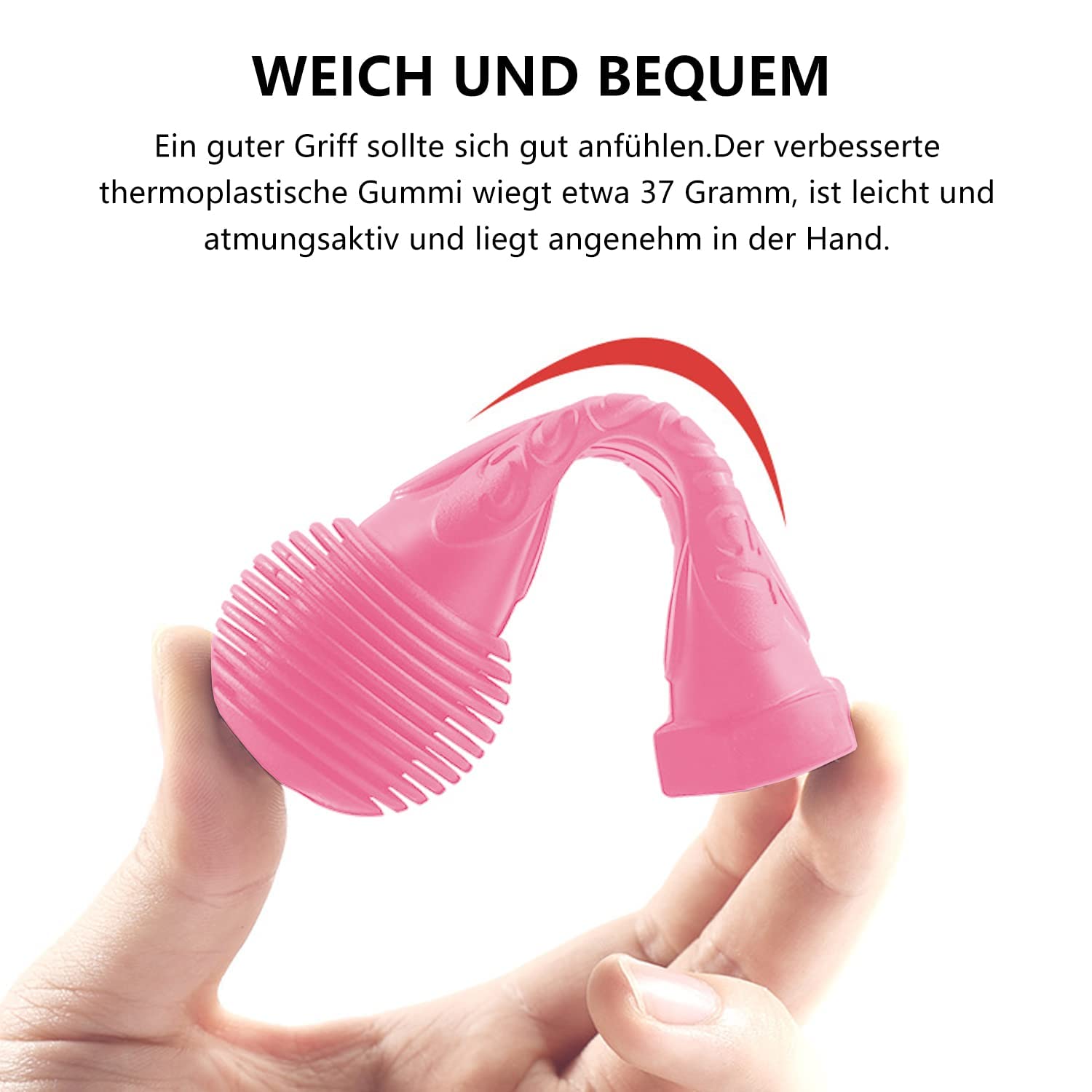 GERUI Kids Bicycle Handlebars, 2 Pair Non-Slip Soft Rubber Handlebar Bicycle Handlebar for Bicycle/Mountain Bike/Road Bike (Pink) - Image 3