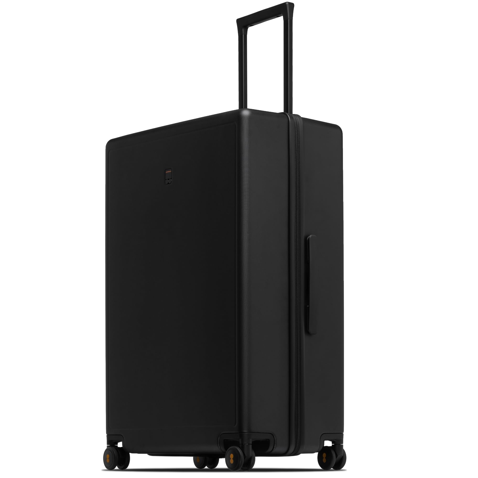 LEVEL8 Checked Luggage, Large Hardside Suitcases with Wheels 28 Inch Luggage, Luminous Textured Lightweight Hard Shell Suitcases Locks Tsa Approved, Black