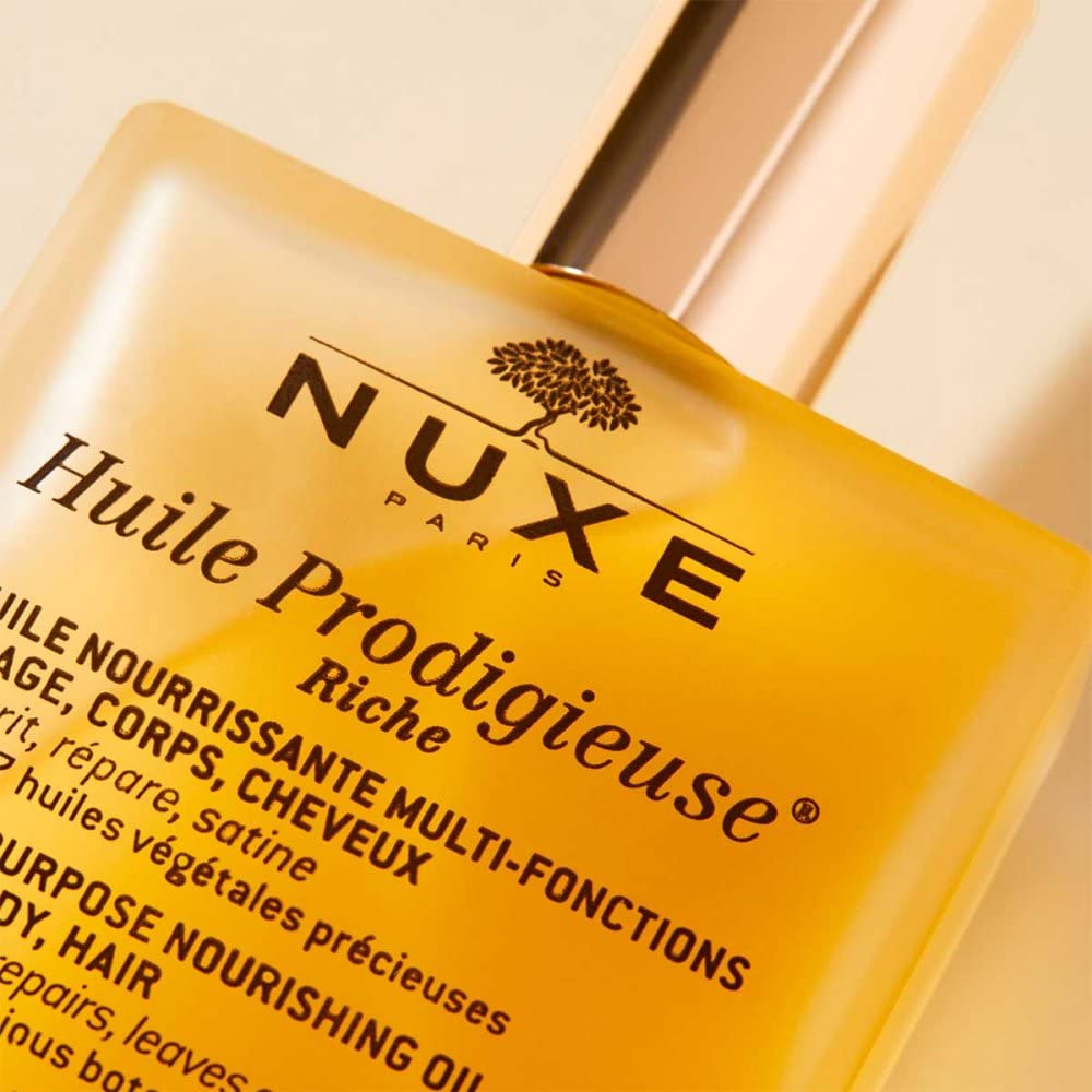 NUXE Aceite seco enriquecido hidratante nutritivo rostro cuerpo cabello Huile Prodigieuse Riche 100 ml