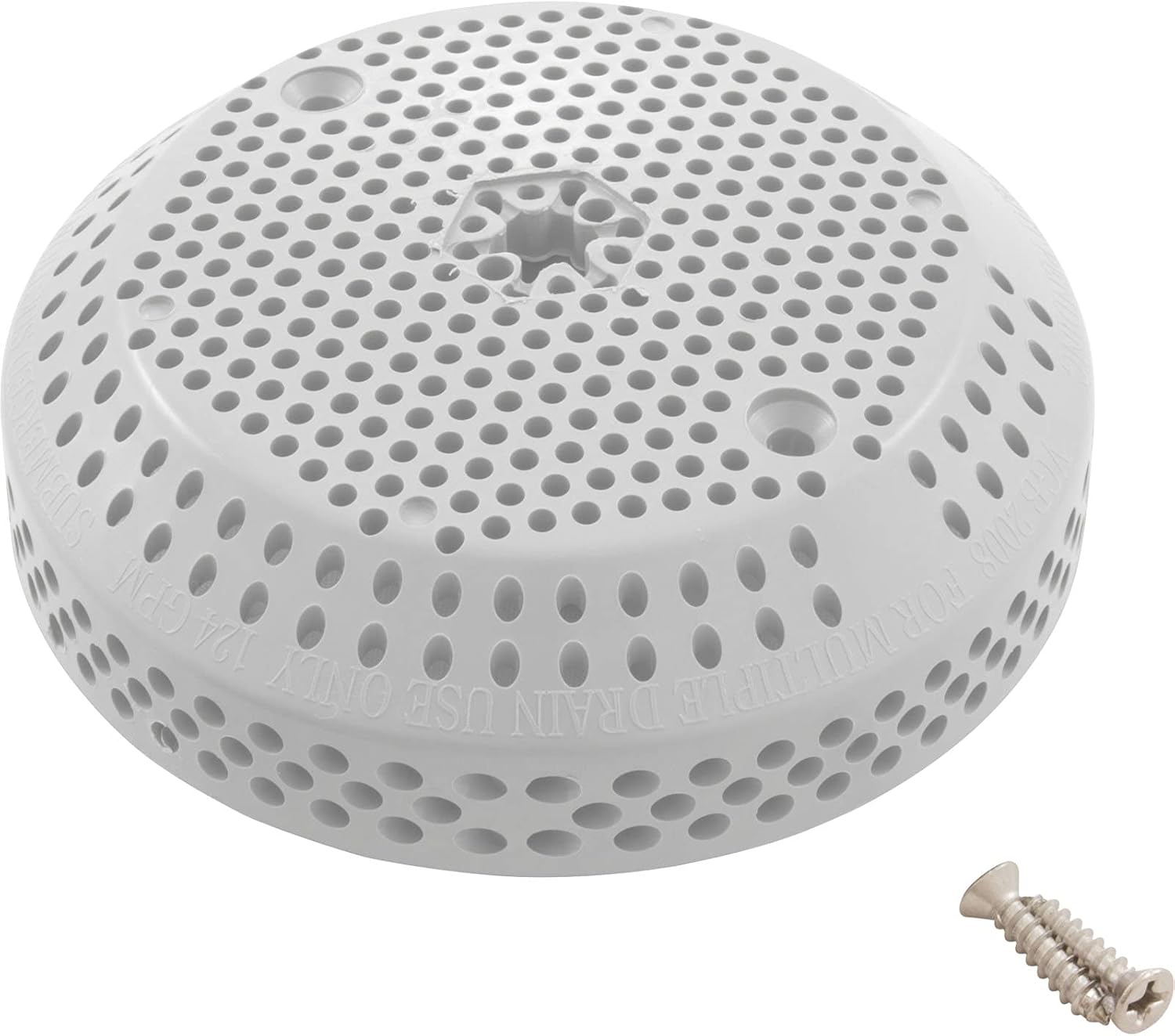 Balboa Water Group Suction Cover, BWG, 3-3/4, 124 gpm, White, w/Screws