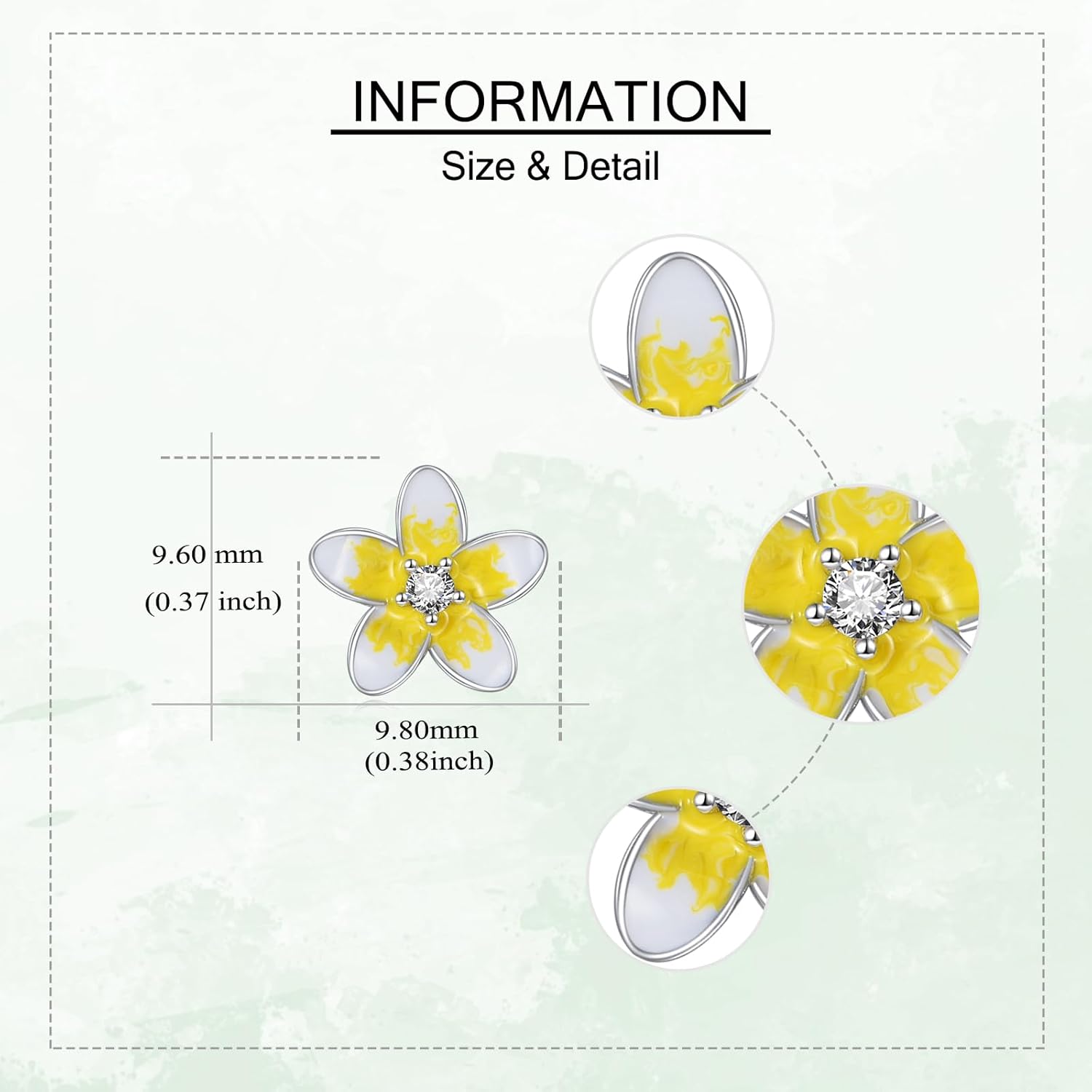 Plumeria Earrings 925 Sterling Silver Hawaiian Stud Earrings Flower Jewelry Gifts for Women - Image 3