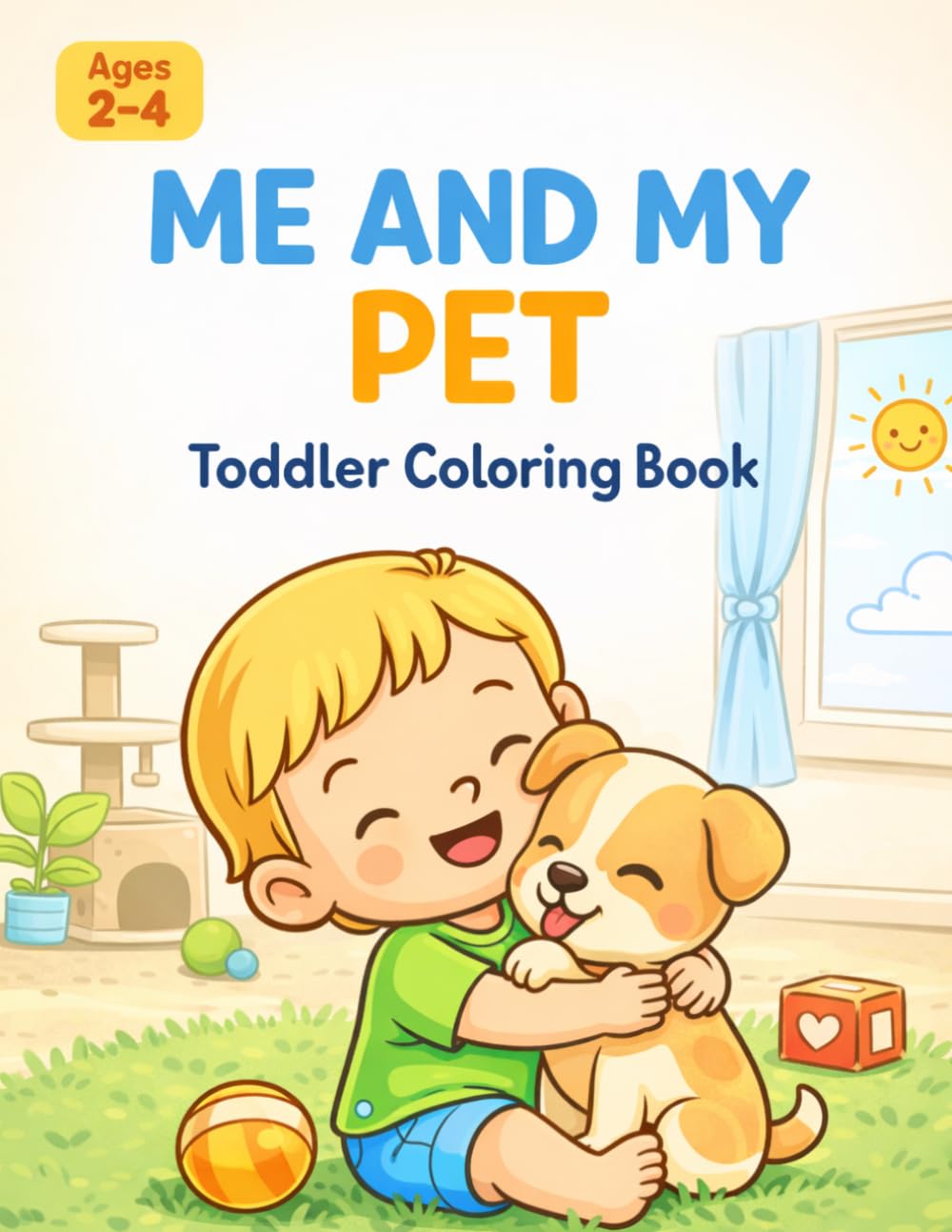 Me and My Pet Toddler Coloring Book: Cozy Scenes of Toddlers and Their Favorite Animal Friends to Color and Cherish