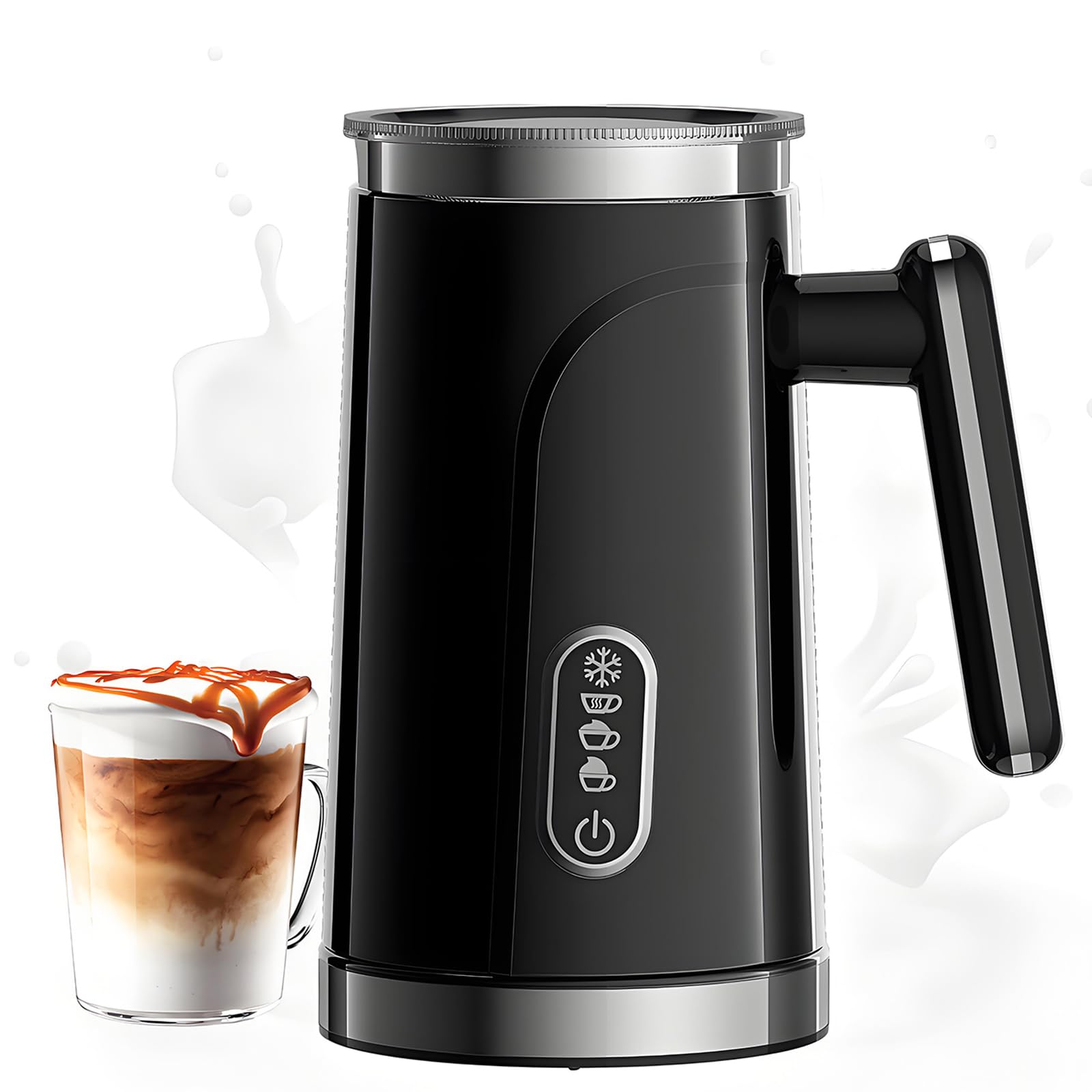 El Ritmo De Leche Eléctrica, El Frito De Leche 4 En 1 Y El Vapor con Batidora, Fabricante Automático De Espuma Caliente/fría Y Calentador De Leche para Café con Leche, Cappuccinos, Macchiato, Leche