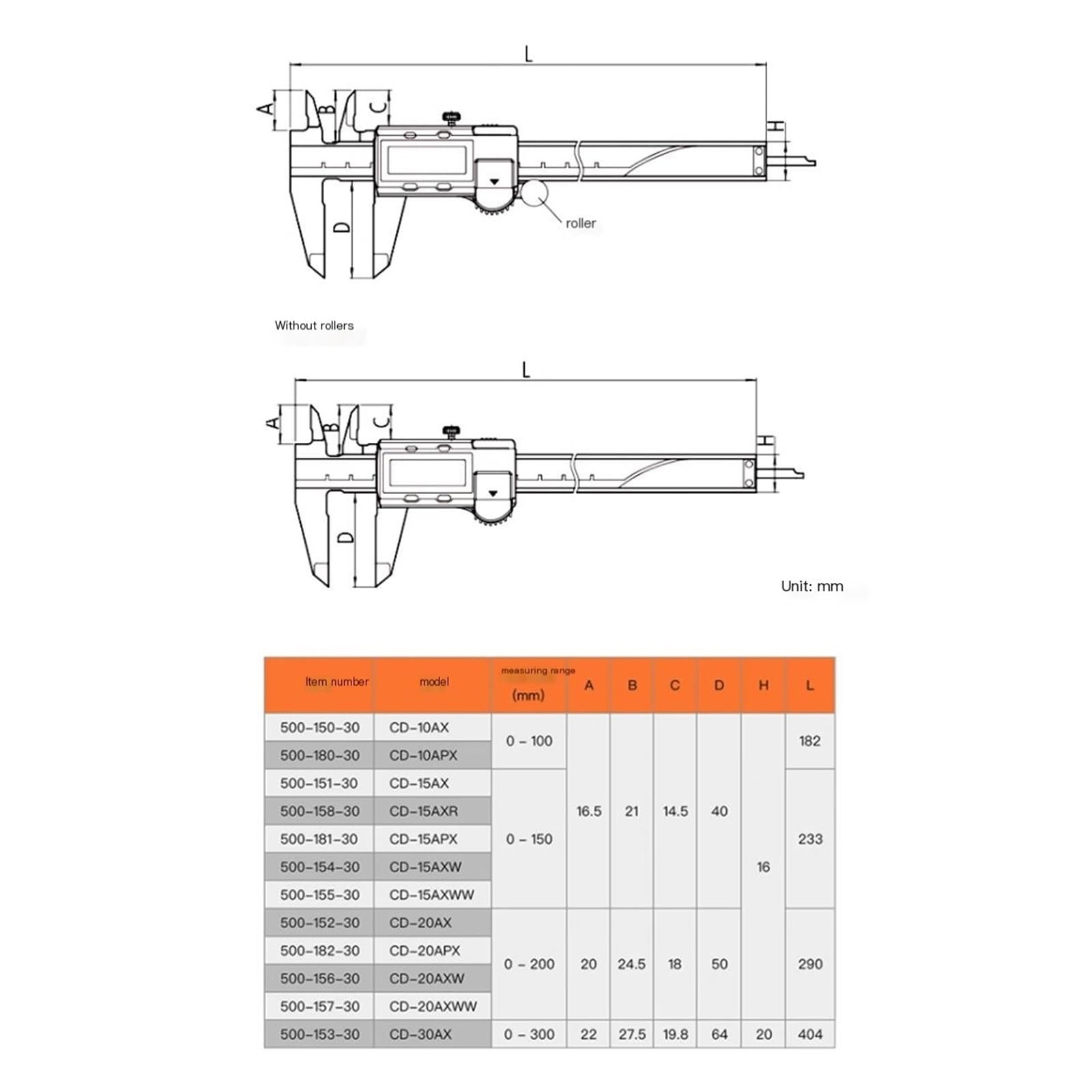 Cyfrowy suwmiarka 0-150/200/300 mm Suwmiarka noniuszowa suwmiarka ze stali nierdzewnej(0-150mm)