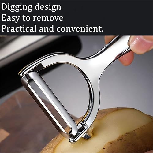 Miniatura 4 de Pelador de verduras, frutas, manzana, pelador de patatas de acero inoxidable, cortador de fotatos afilado en forma de Y, utensilios de cocina