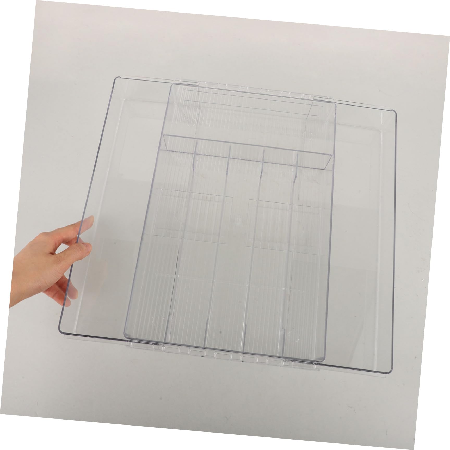 Toyvian Erweiterbarer Acryl Besteckkasten mit Mehreren Fächern zur Aufbewahrung von Löffeln und Essstäbchen für Büro und Schlafzimmer Leichter Utensilien Organizer