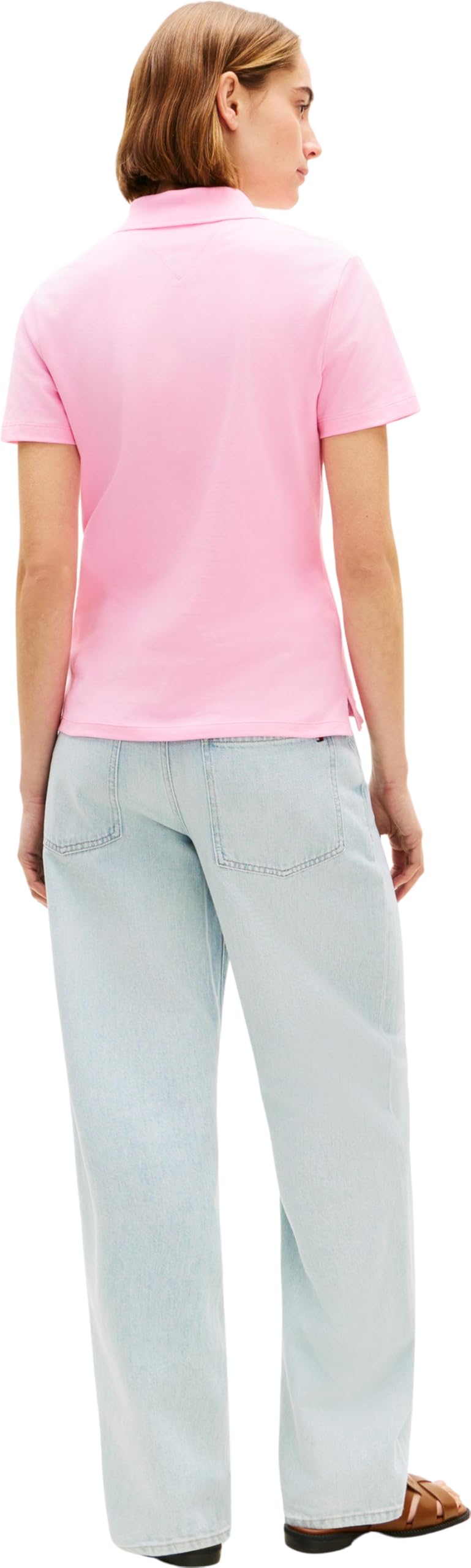 Tommy Hilfiger 1985 Slim Pique Polo SS Ww0ww43225 Polo a Maniche Corte Donna (Pacco da 1)