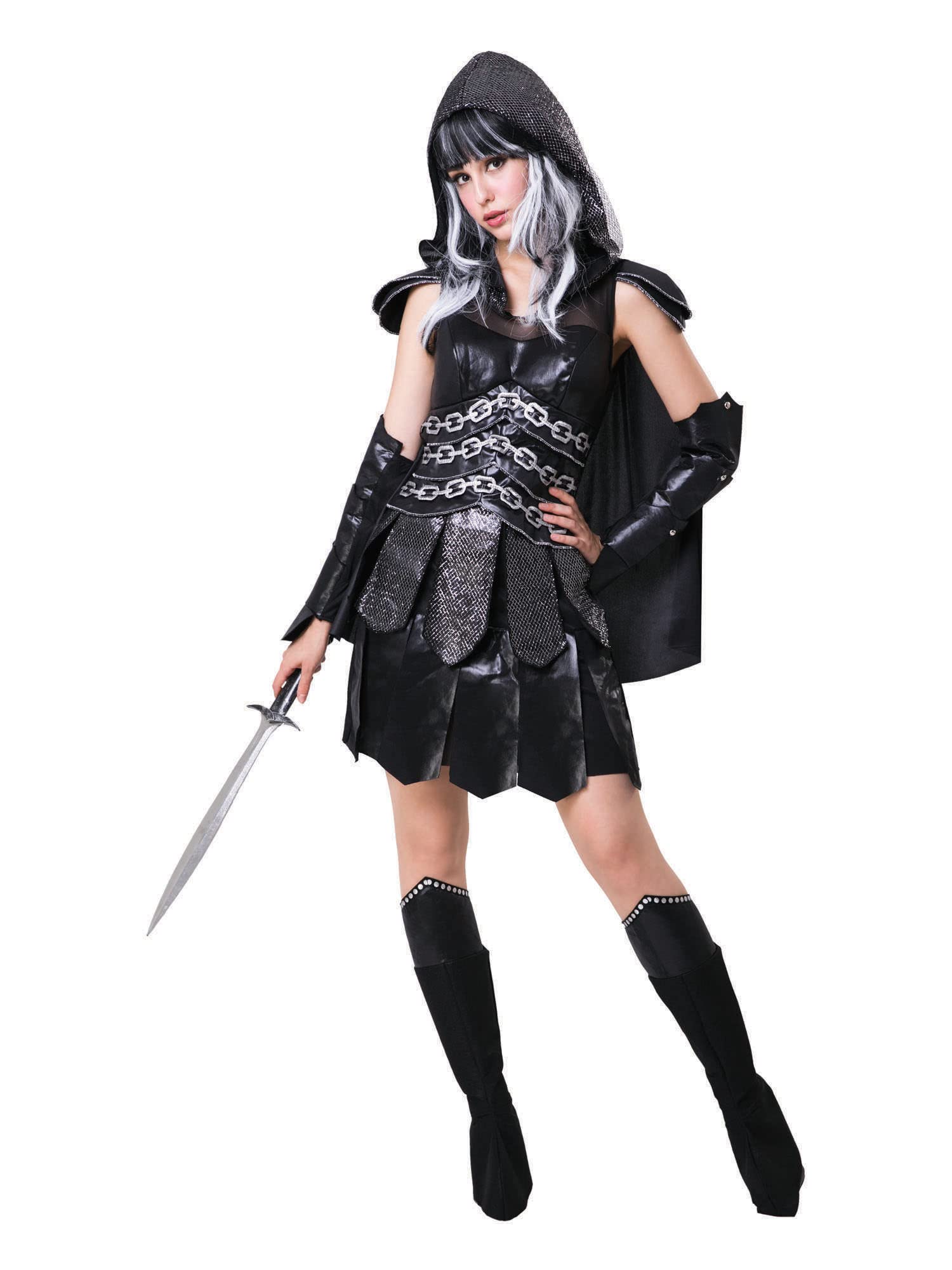 Bristol Novelty AF077 Dark Warrior Lady, Women, Black, One Size