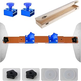 Stair Tread Template Tool - Stair Tread Gauge, Stair Tread Jig, Adjustable 7.67" to 49" in Length, Stair Tread Measuring Tool Suite for Stairs, Risers, Partitions and Shelf, Stair Layout Tool