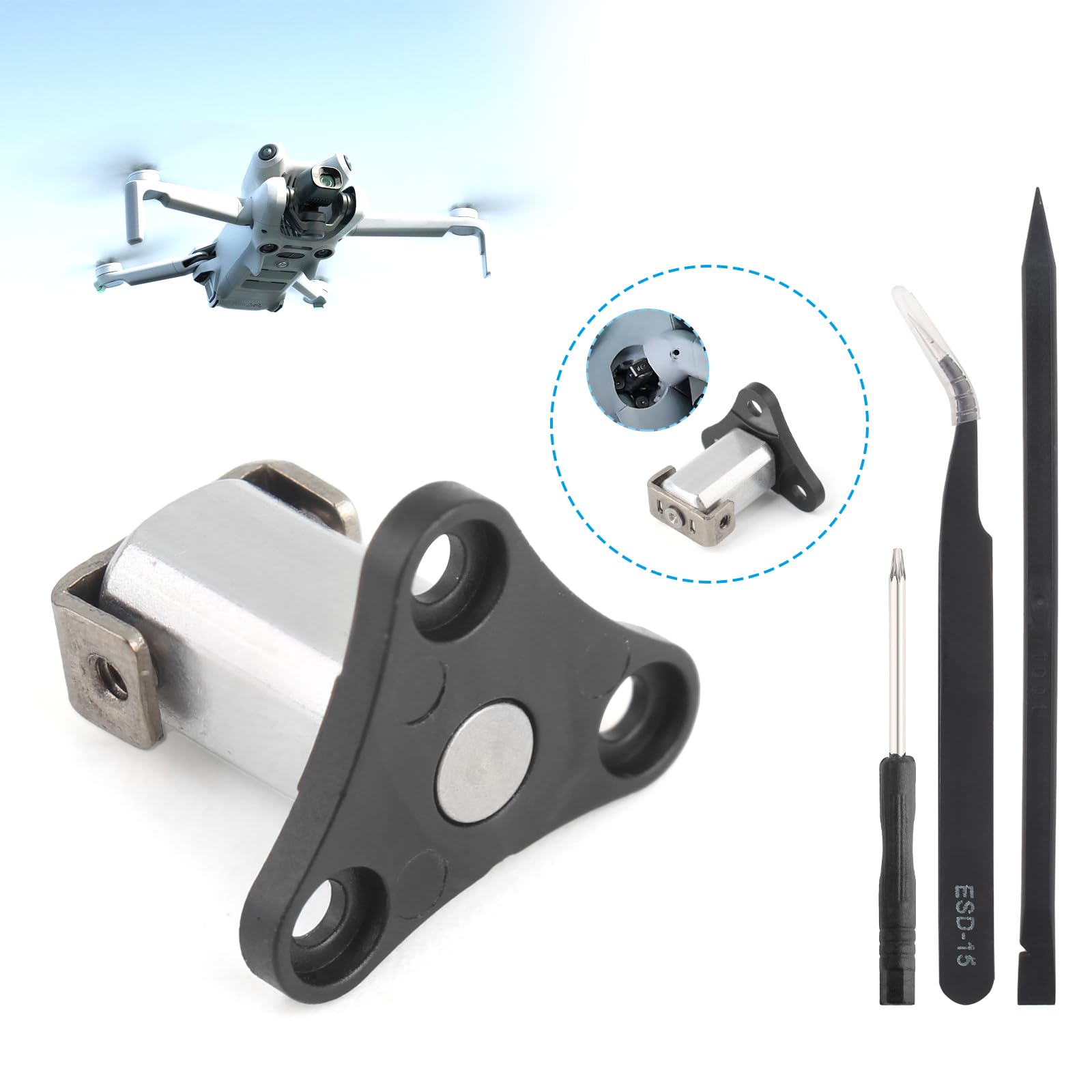 Front Arm Axis Replacement for DJI Mini 4 pro/Mini 3 Front Arm Hinges Arm Shaft for DJI Mini 4 Pro/Mini3 Drone Accessories with Repair Tools