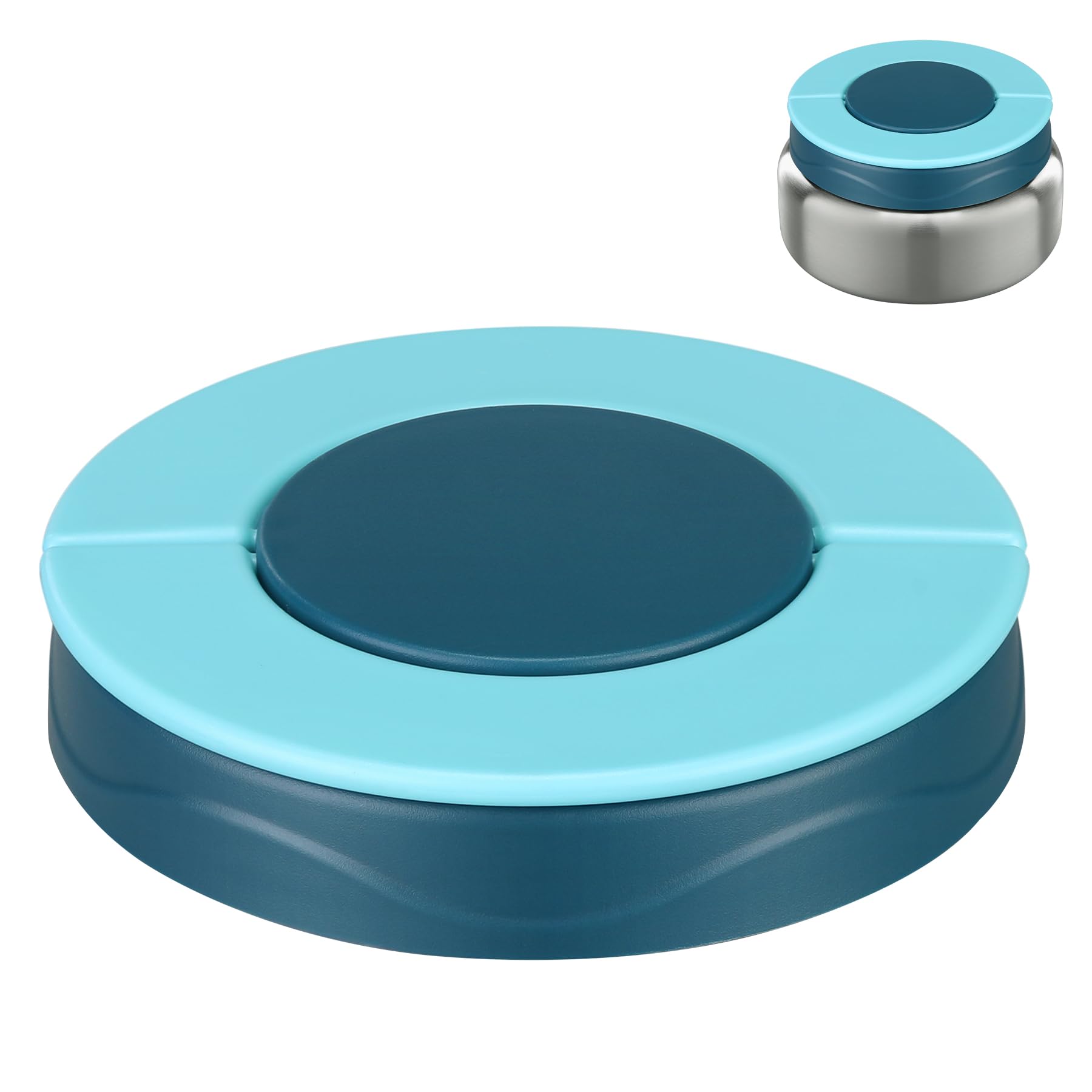 View 1 of ?Replacement Lid for 8oz Thermo Food Jar Inside Bento Lunch Box(Blue)