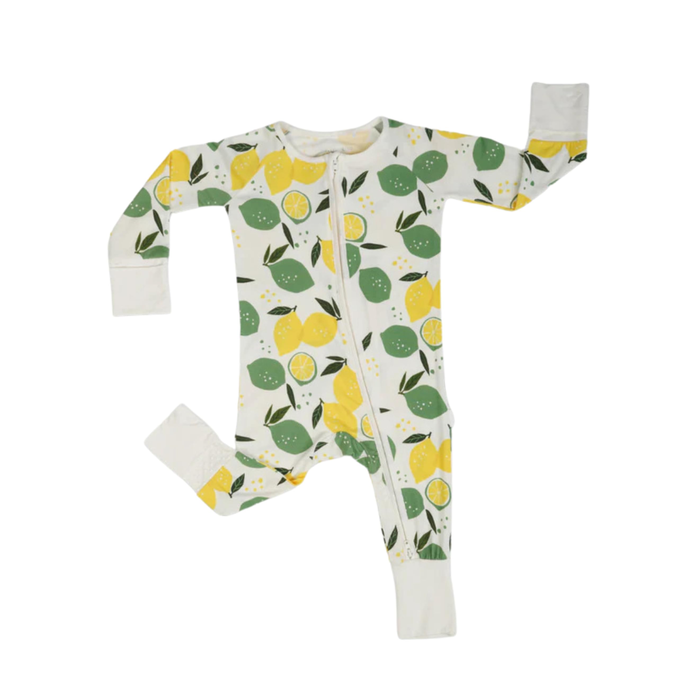 THE PLUSH CLUB Baby Romper Long Sleeves for 3-24 Month Boys & Girls | 95% Bamboo Viscose Hypoallergenic & Breathable Baby Rompers Two-Way Zipper Onesie | Easy Diaper Changes, Roll-Up Mittens & Footies