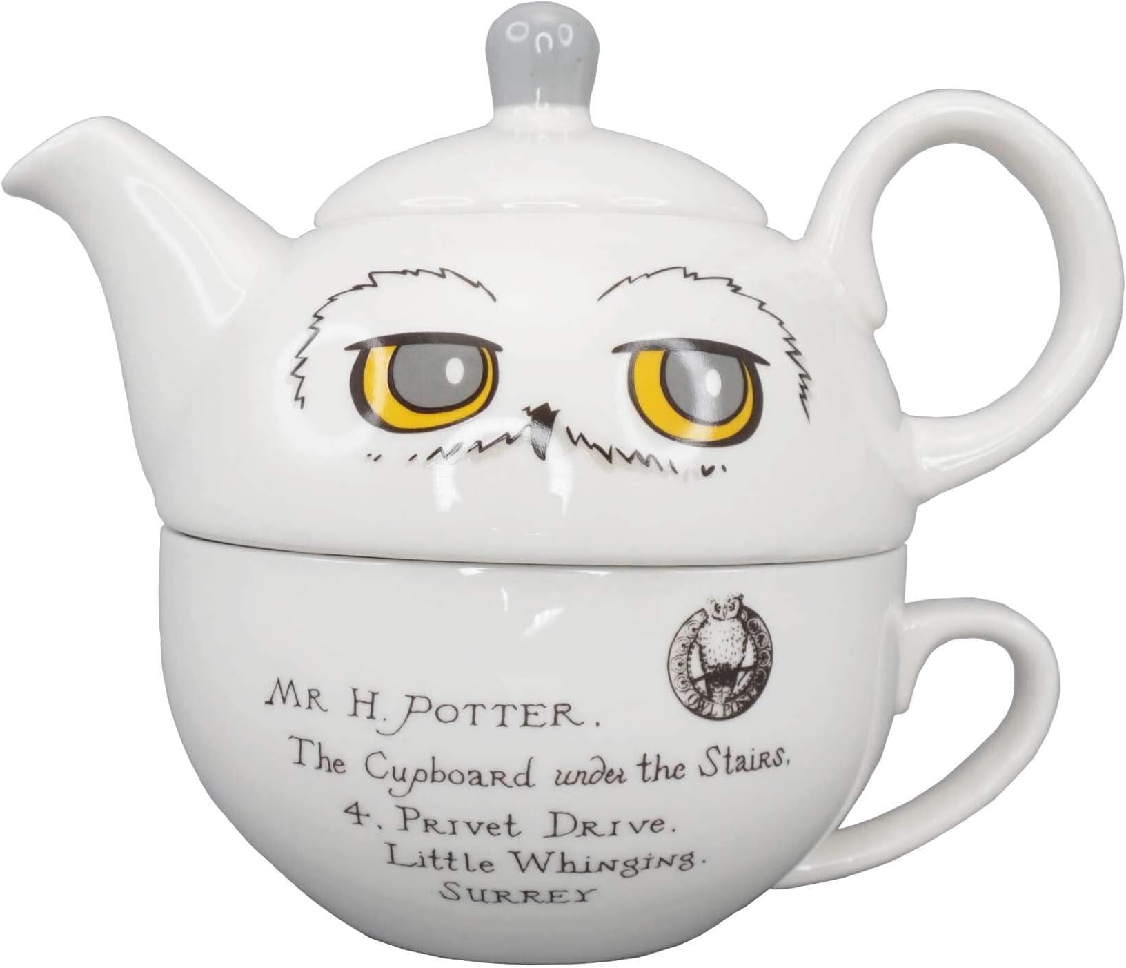 Harry Potter Hedwig Tea Set - Tea for One - Hedwig Owl - Harry Potter Cup - Tea Pot for One - Small Teapot