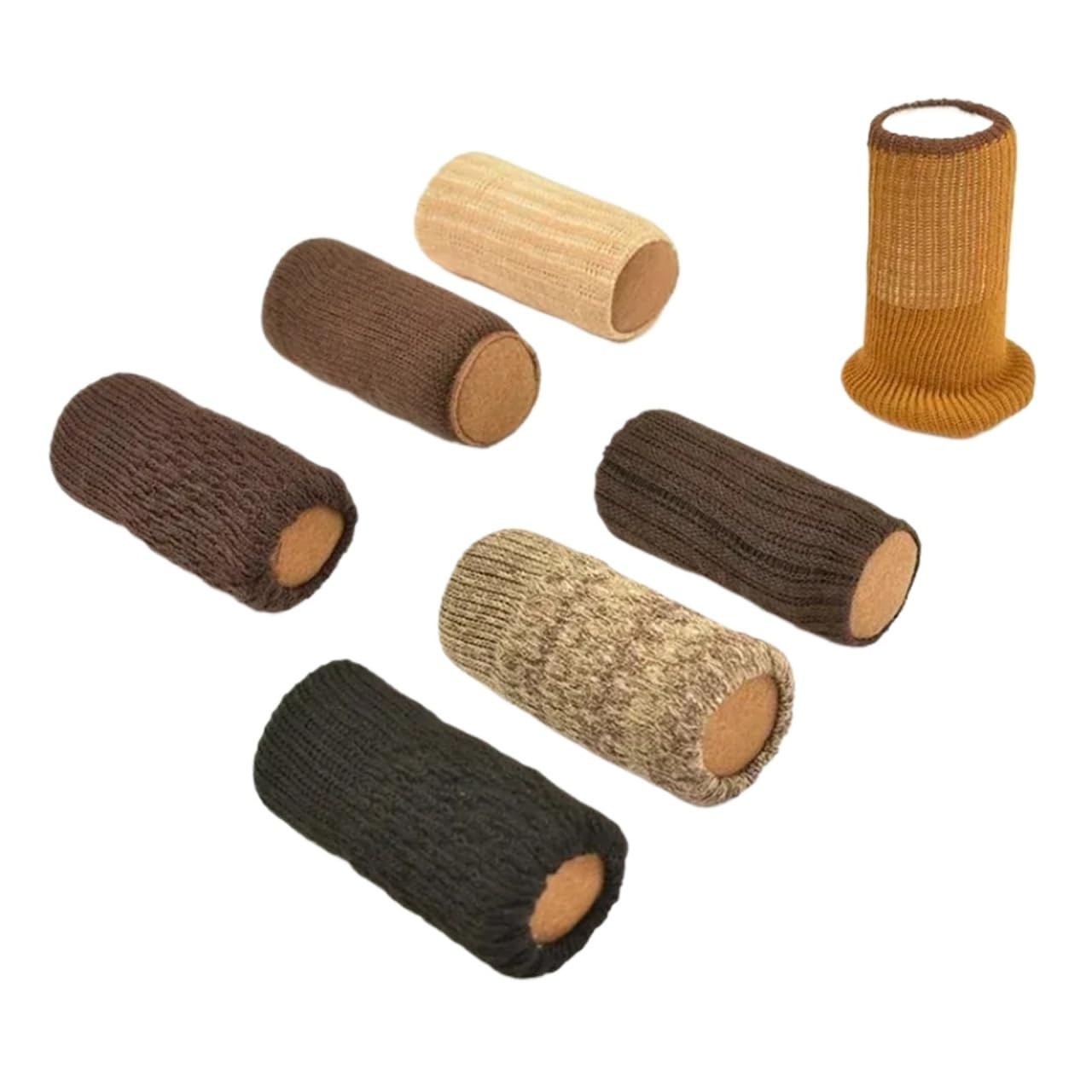 Chair Leg Floor Protectors 4Pcs/set Chair Legs Socks Knitted Furnitures Feet Floors Protectors Anti-slips Pads Silent Thicken Table Covers(1 4Pcs)