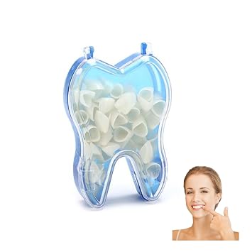 50 Pcs Tooth Caps for Broken Tooth Mixed Sizes Dental Temporary Crown Kit Front Cap Covers for Adults Dental Crowns Temporary Teeth Implants Dentales Temporales Covers