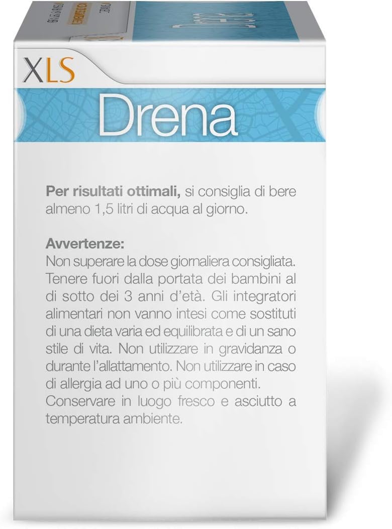 XLS Drena Integratore Alimentare Drenante per Donne, Confezione da 10 Flaconcini, 10 Unità (Confezione da 1)