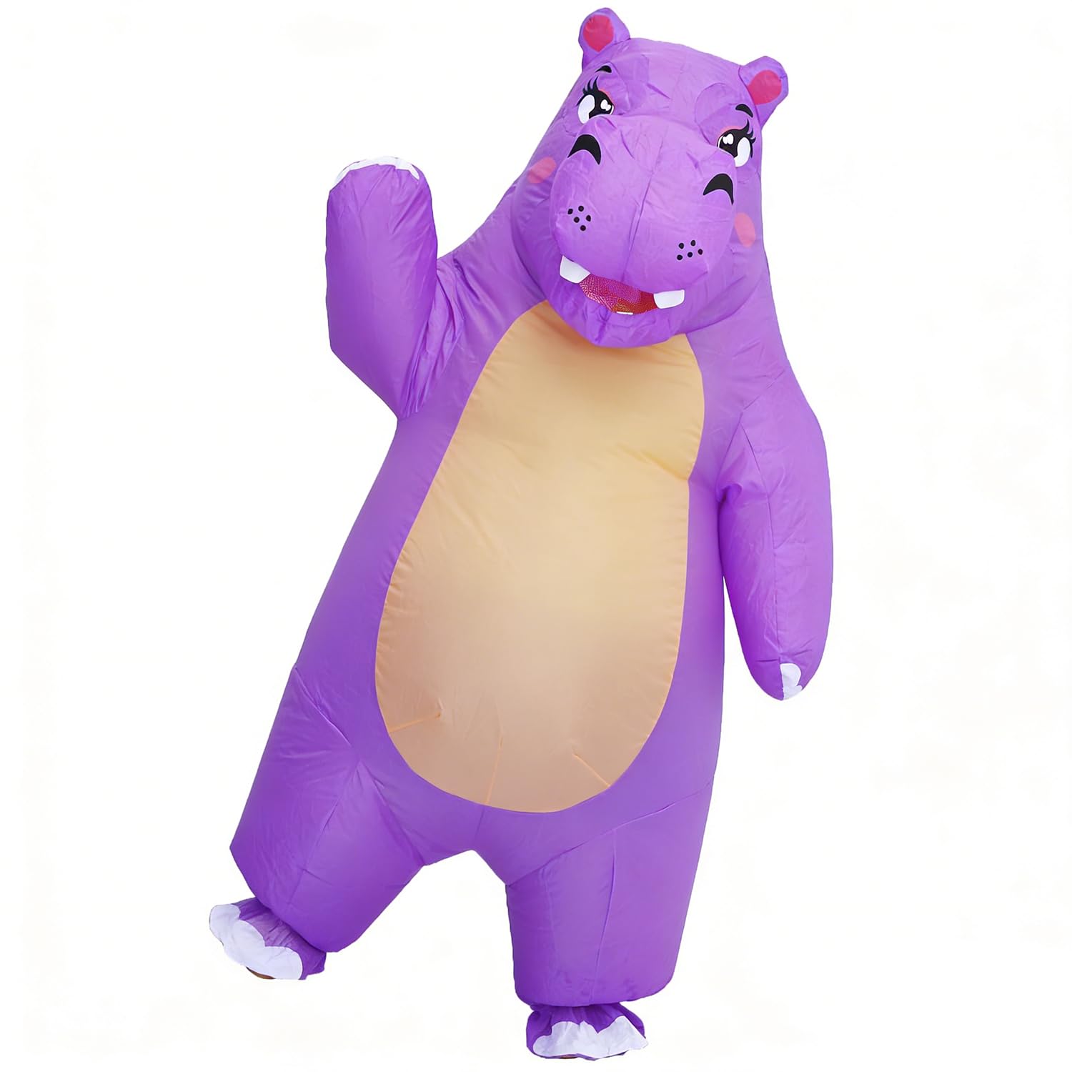 JASHKE Inflatable Hippo Costume for Adults, Inflatable Costumes Full Body Inflatable Hippo Suit for Adults for Halloween Christmas Carnival (Purple)