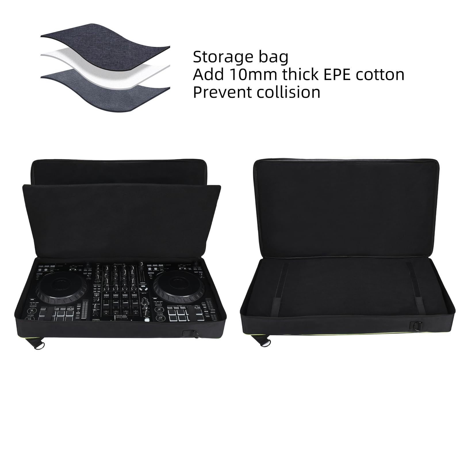 Consolle DJ Borsa Custodie per AlphaTheta DDJ-GRV6,per Pioneer DJ DDJ-FLX10/DDJ-1000SRT/DDJ-1000 DJ Controller,Custodia Viaggi Portatile con Tracolla,Borse per Cuffie,Tablet,Cavo