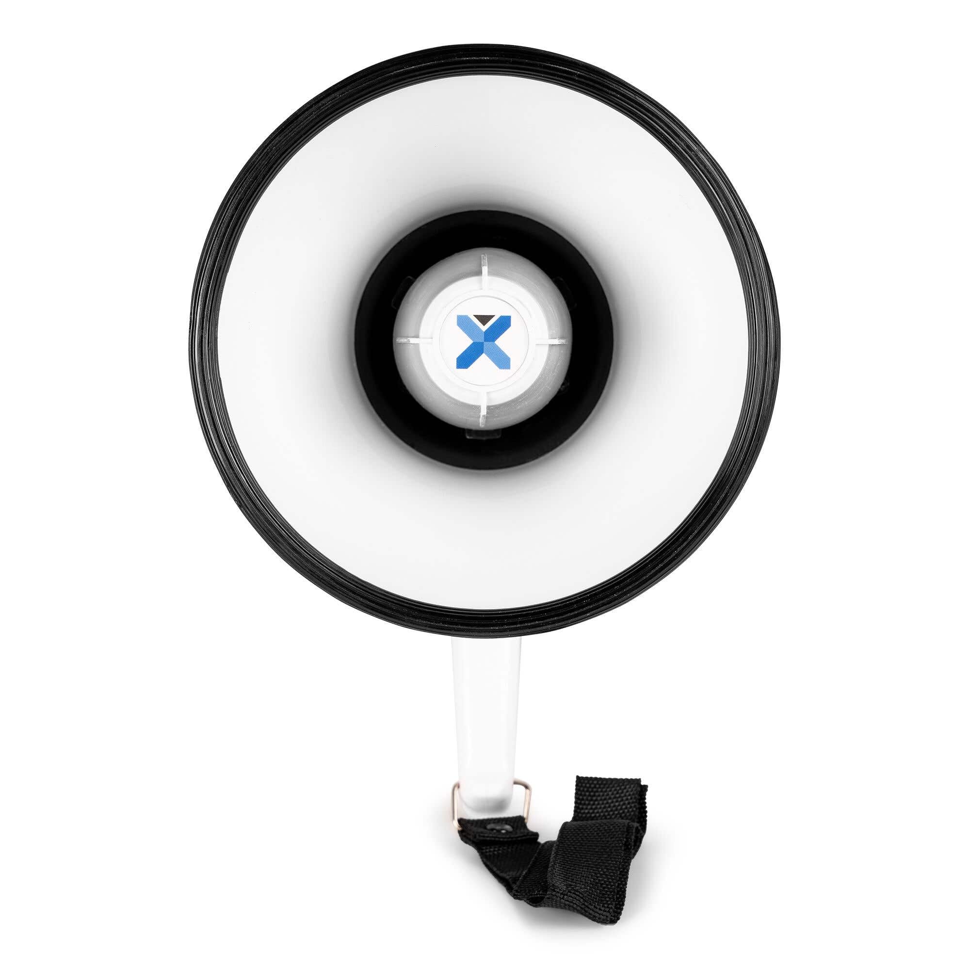 Vonyx MEG025 Megafono portatile con Bluetooth da 25 W, 800 m di portata, ingressi USB/MicroSD, Sirena, funzione di registrazione, Megafono palmare con batteria ricaricabile per eventi interni ed