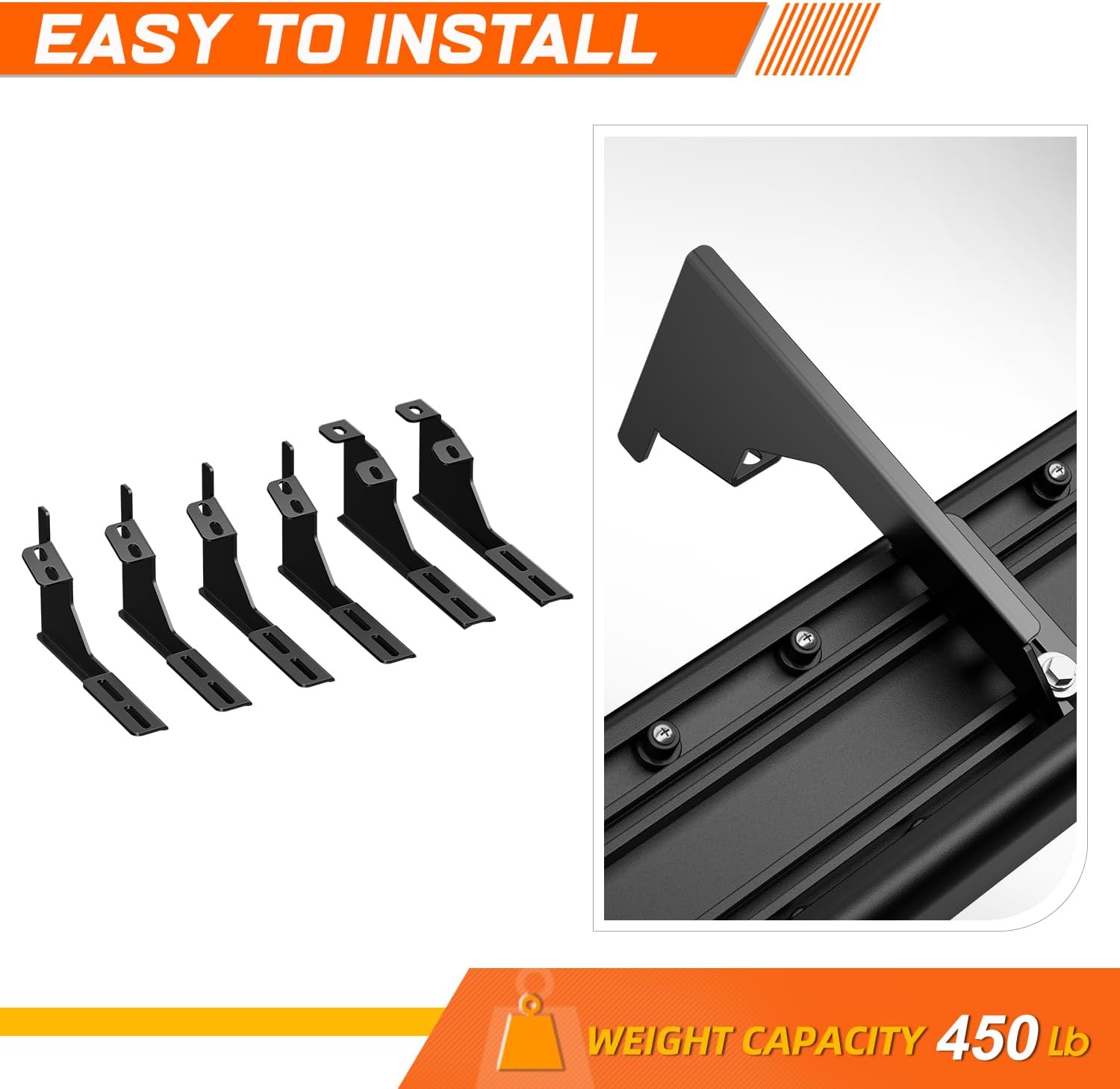 6" Black Aluminum Running Boards Side Step Nerf Bars Compatible with 05-23 Toyota Tacoma Access/Extended Cab