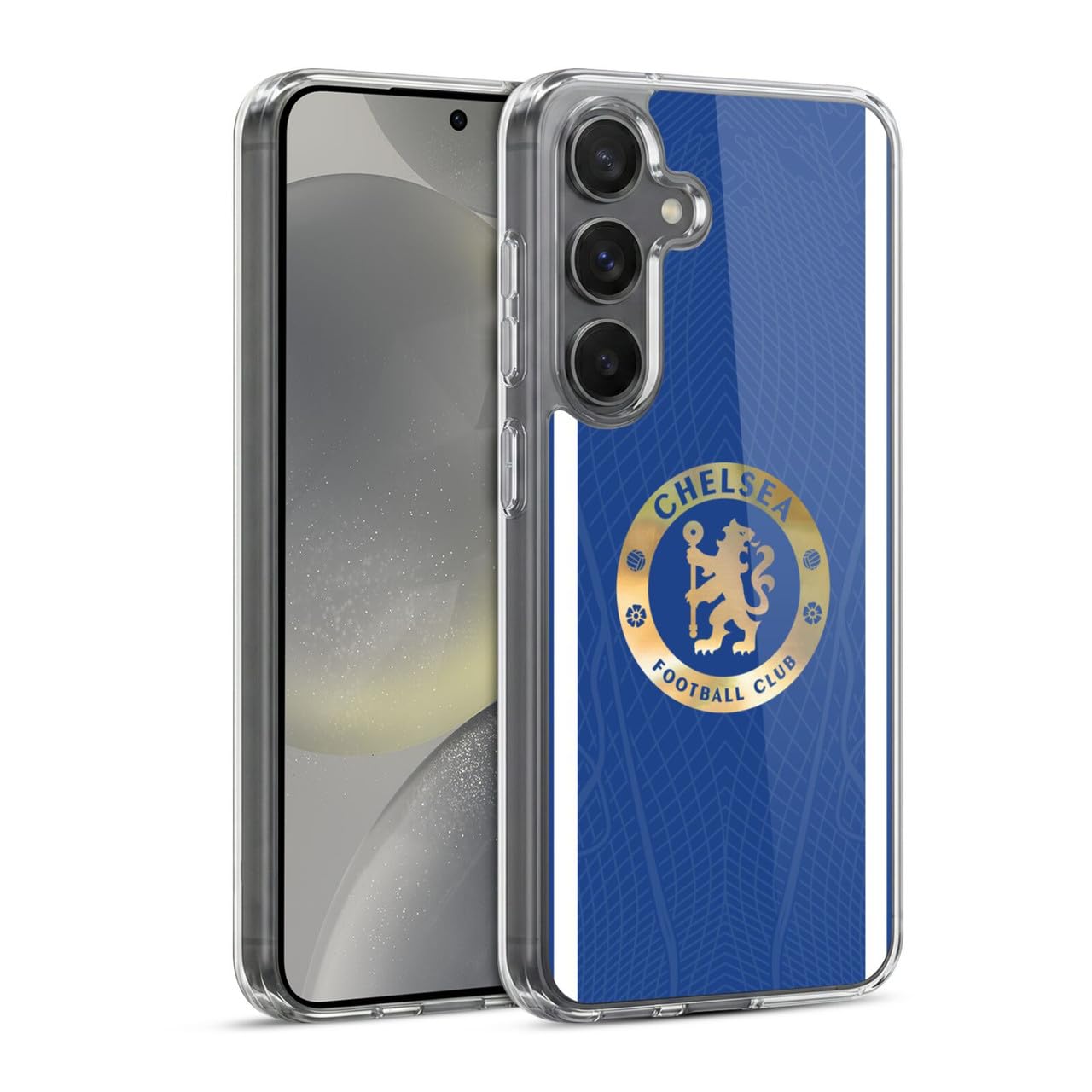 Head Case Designs Officially Licensed Chelsea Football Club Home 2023/24 Kit Gel Case [Military Grade Protection] Compatible with Samsung Galaxy S24 5G and Compatible with MagSafe