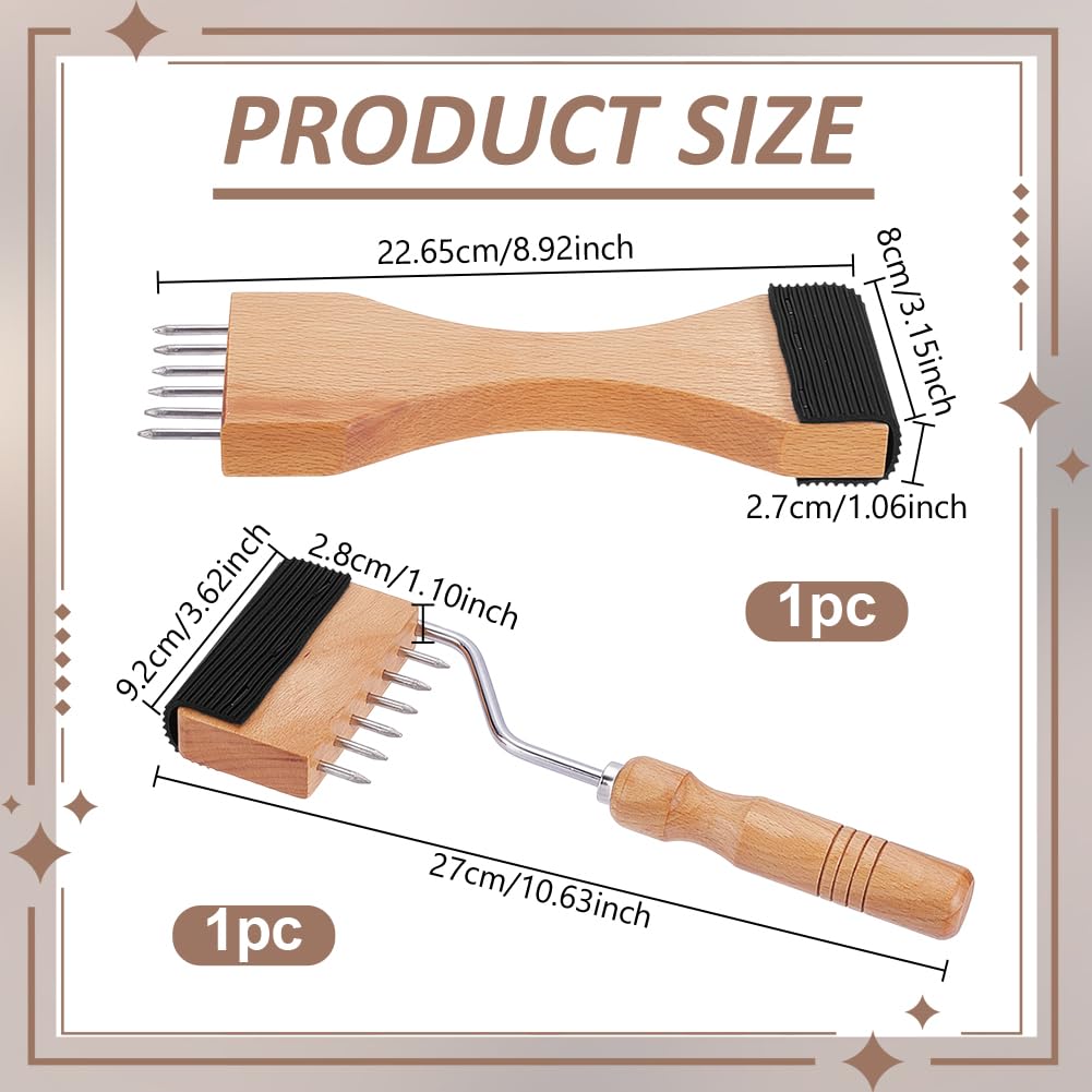 NBEADS 2 piezas de 2 estilos de cinta de madera, herramienta de reparación de tapicería, mango de madera, extractor de cinchas para tapicería, herramientas de reparación de tapicería, suministros