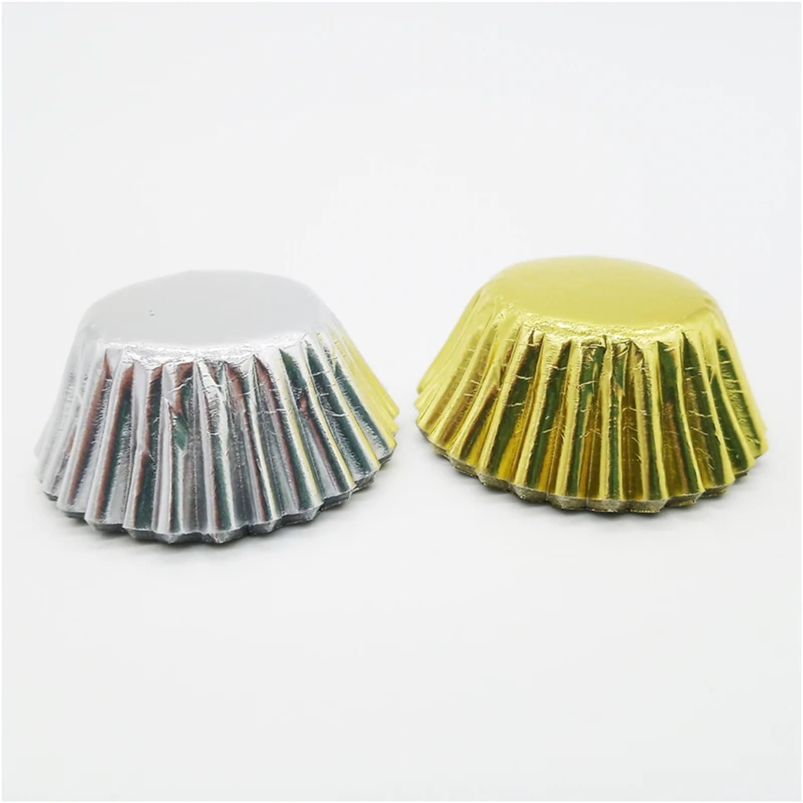 Moldes para hornear 1000 piezas de 2,5 cm Mini moldes for cupcakes papel dorado y plateado, capacillos for muffins, for pasteles repostería(Gold)
