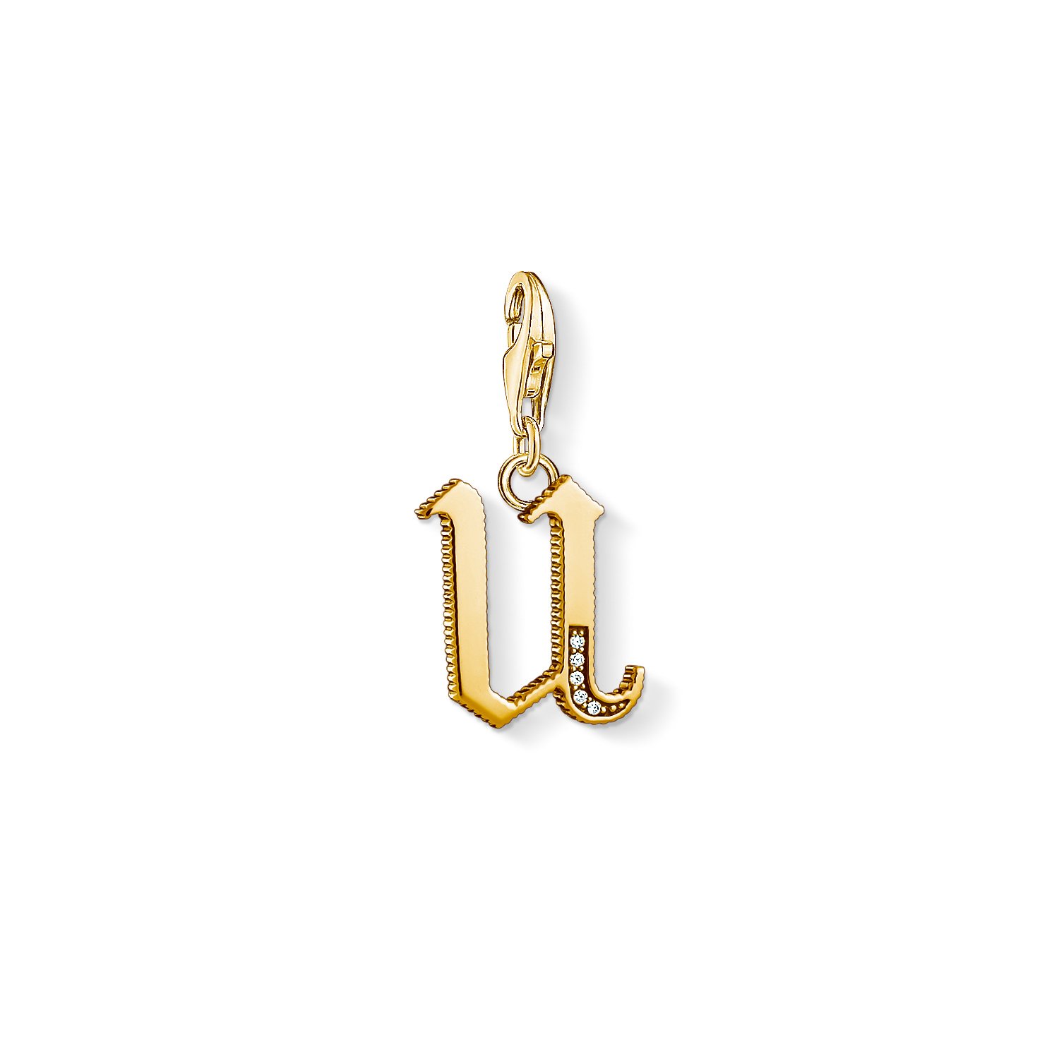 Thomas Sabo Women's Gold Plated Cubic Zirconia U Charm 1627-414-39