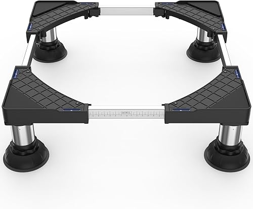 SEISSO Soporte grande para nevera, soporte de base ajustable con 4 pies resistentes, aumento de 7-8.2 pulgadas de altura, carga máxima de 770