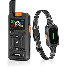 AutoSky Remote Controlled Anti-Bark Collar - Training Collar with Remote Waterproof with Training Modes, Rechargeable E-Collar for All Breeds