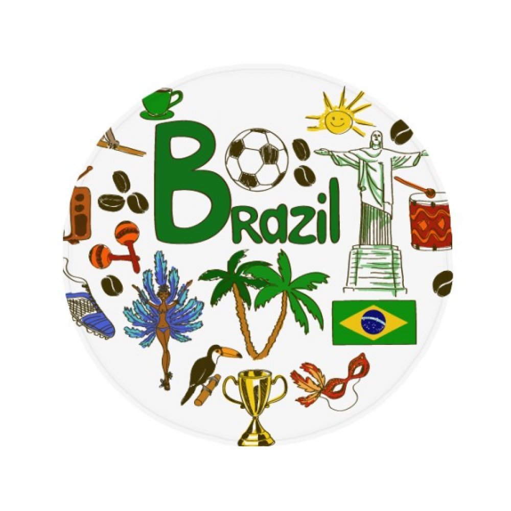Tapis Brésil Love Heart 60x60cm une idée cadeau originale pour les passionnés