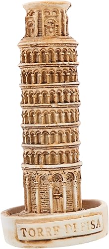 Toyvian Adorno decorativo de torre de resina para pecera, mini torre inclinada, decoración de acuario, escondite seguro para peces, camarones,