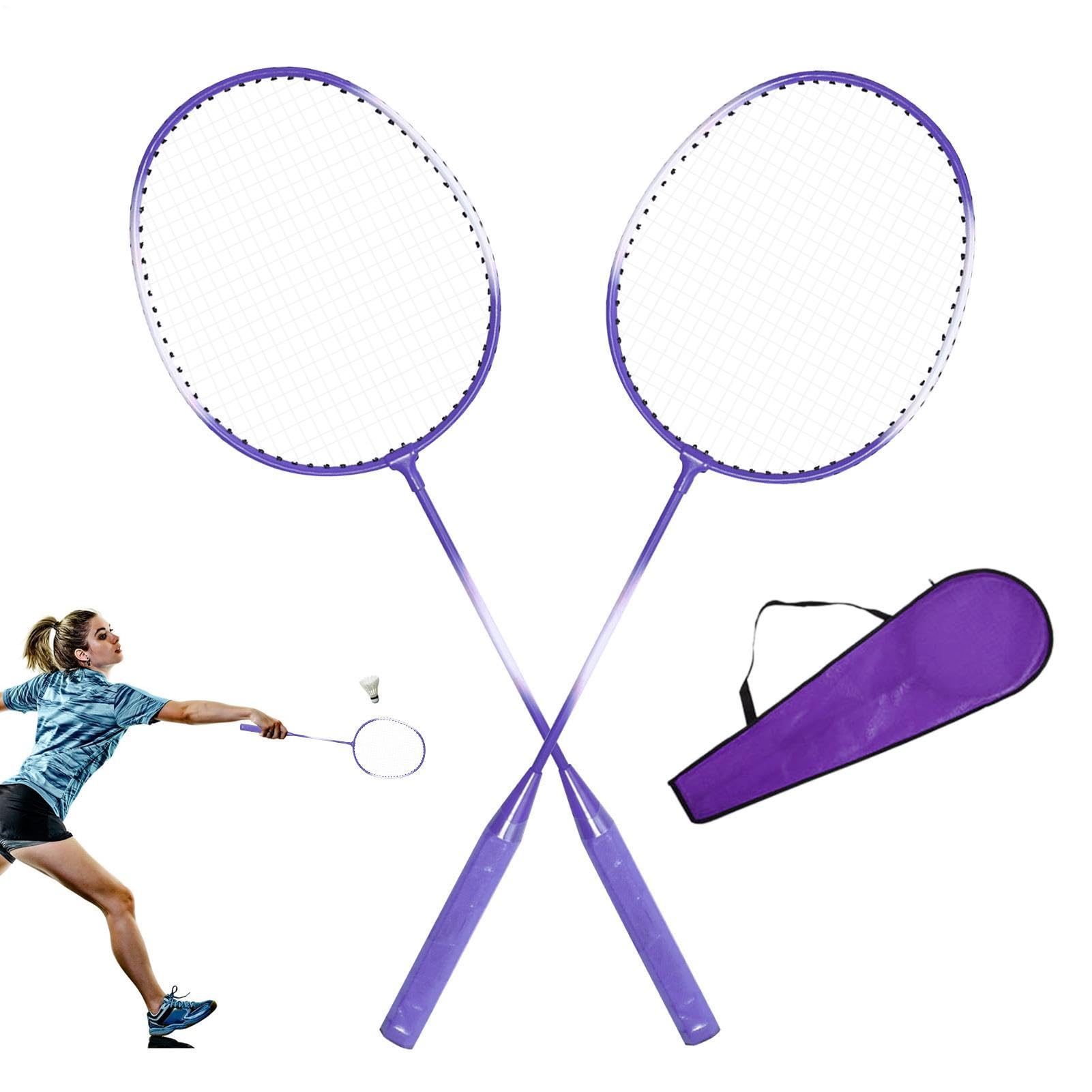 Badmintonschläger-Set, Badmintonschläger, | Sportausrüstung für Erwachsene und Badmintonausrüstung für Garten, Strand, etc