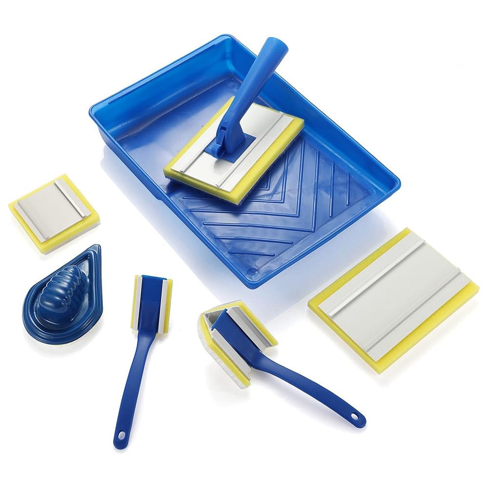 Littimoon Large for Corner Edger, Trim& Touch-Up Tool, 7-Inch Paint Pad with Refills for Corner Wall& Ceiling Painting-Pad Set, Pack of 8 Painter