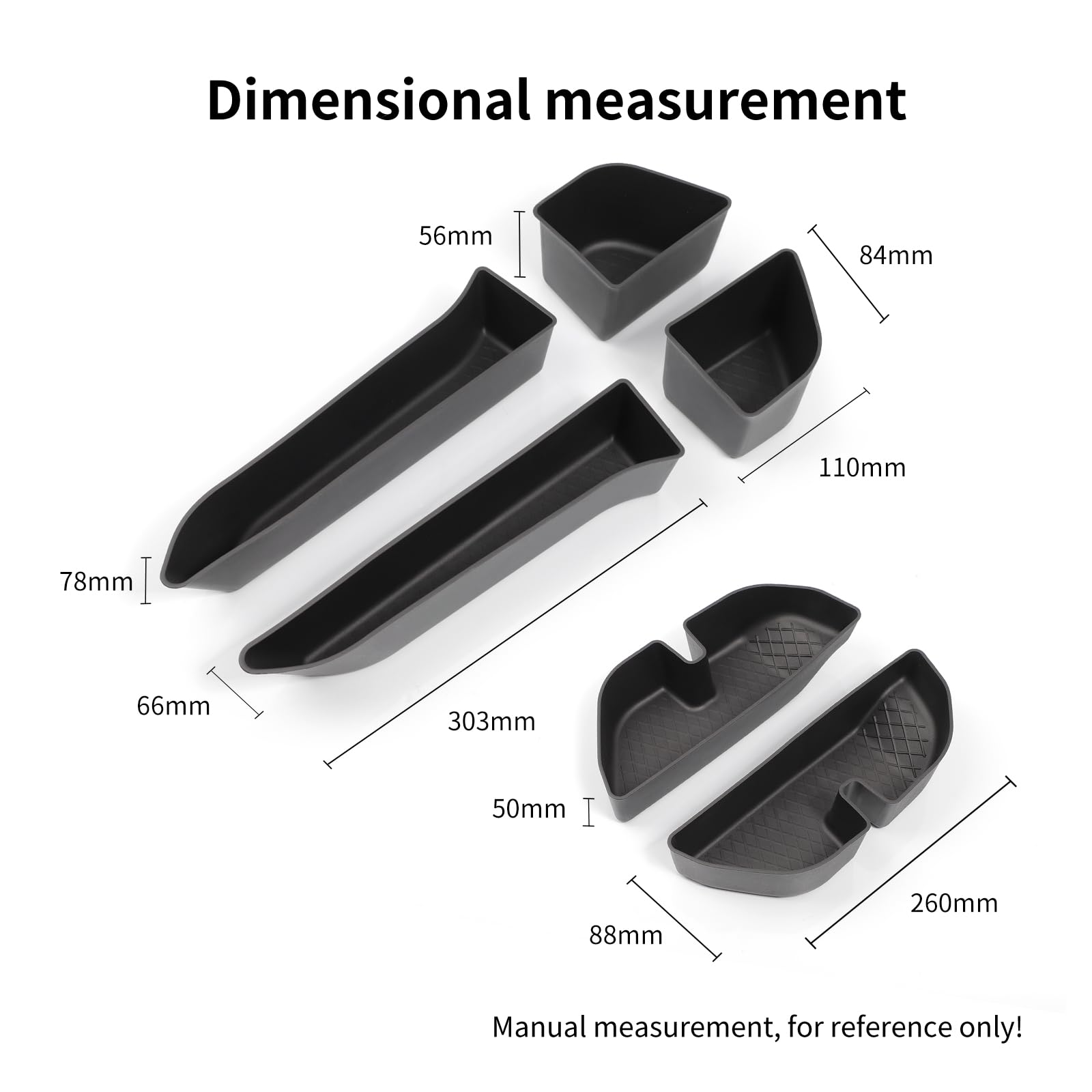 Smabee 6PCS Front Rear Door Organizer Insert For 2024 2025