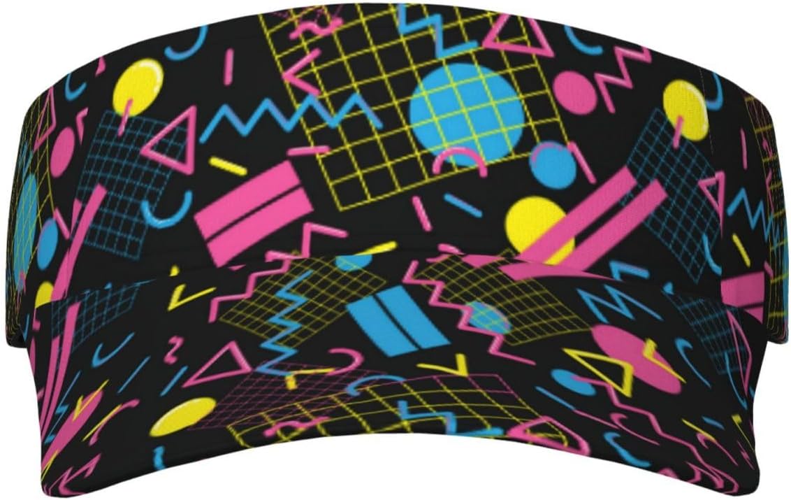 Funny 80s 90s Sun Visor Hat Fashion Empty Top Baseball Sun Cap Golf Tennis Visor for Women Men