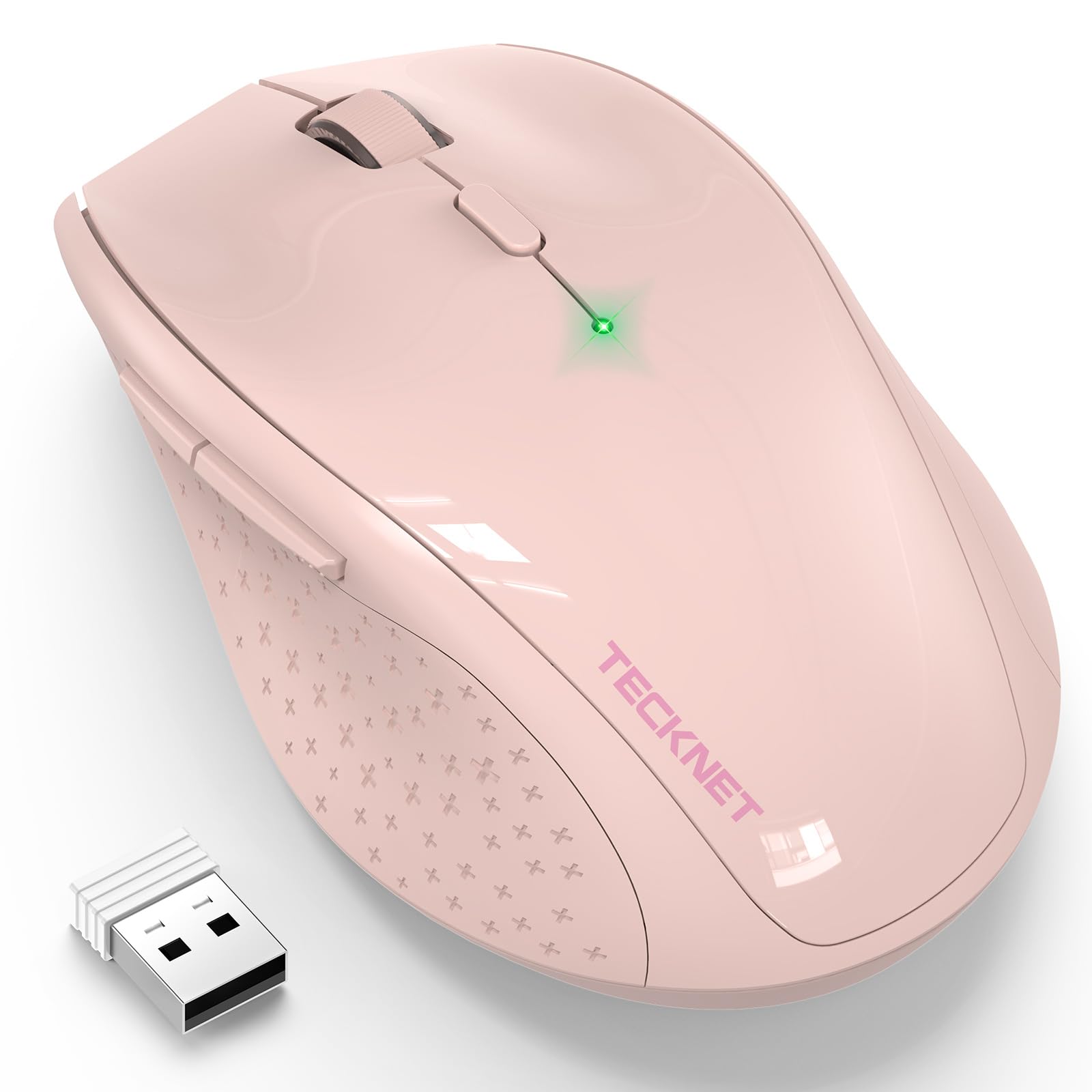 TECKNET Kabellose Maus, 4800 DPI 2.4G Funkmaus mit USB Empfänger, 30 Monate Batterielaufzeit, Optical Tracking, Wireless Maus mit 6 Tasten für PC Laptop Windows Mac MacBook Linux