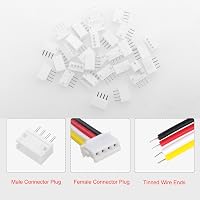 Lyeteung JST 1.5 ZH 4 Pin Csatlakozó Készlet - 30 Szett Mini Mikro Konnektor 150 mm 26AWG Kábellel és Női Csatlakozóval - Elektronikai Alkat 3