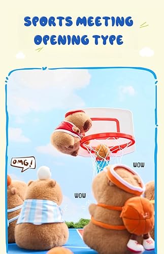 Miniatura 7 de RichRabbit Lindo juguete de peluche de Capybara de fútbol suave juguete lindo regalo de los niños marrón 9 pulgadas