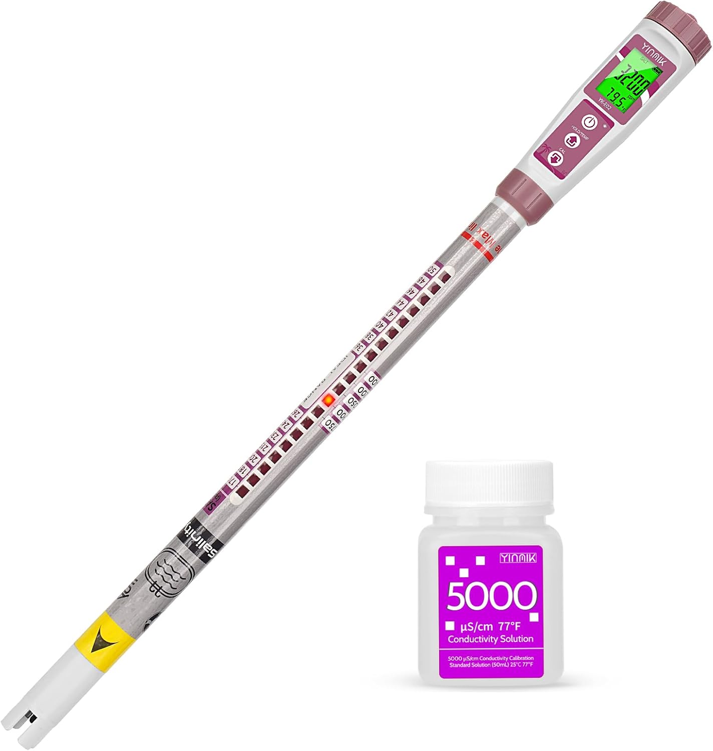 Truncheon Salinity Tester for Saltwater Pool & Spa,Digital LED Display Salt Reader for Swimming Pool,Spa, Hot Tub Freshwater Fish Tank