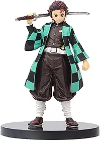 Tanjiro Figure 6.3 Inch Demon Slayer Figure Premium Kimetsu No Yaiba Action Figure Handmade Kamado Nezuko Figure Statue Anime Collection Figurine Doll Toys Gifts for Anime Fans