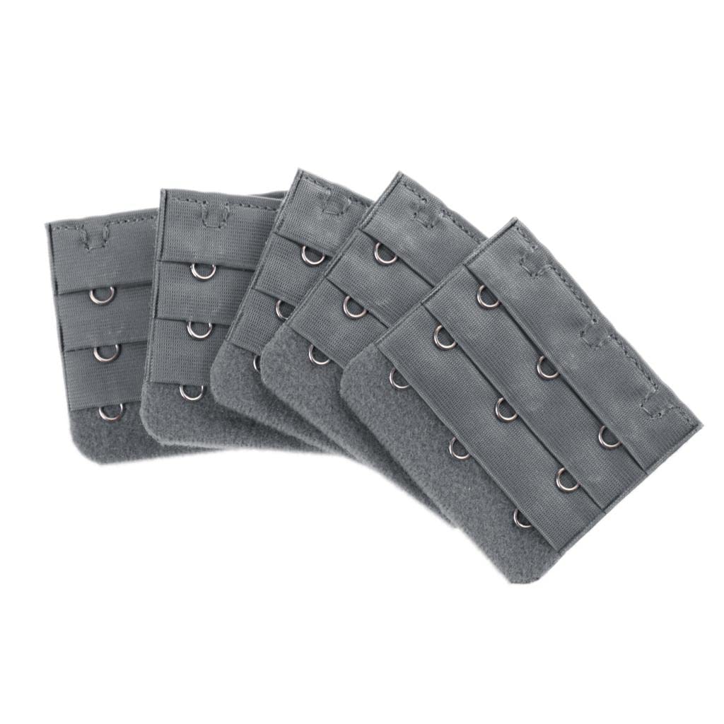 nivaa 5pcs Elastic Bra Strap Extension Bra Extenders 3x 3 Hook Blue-picture-19