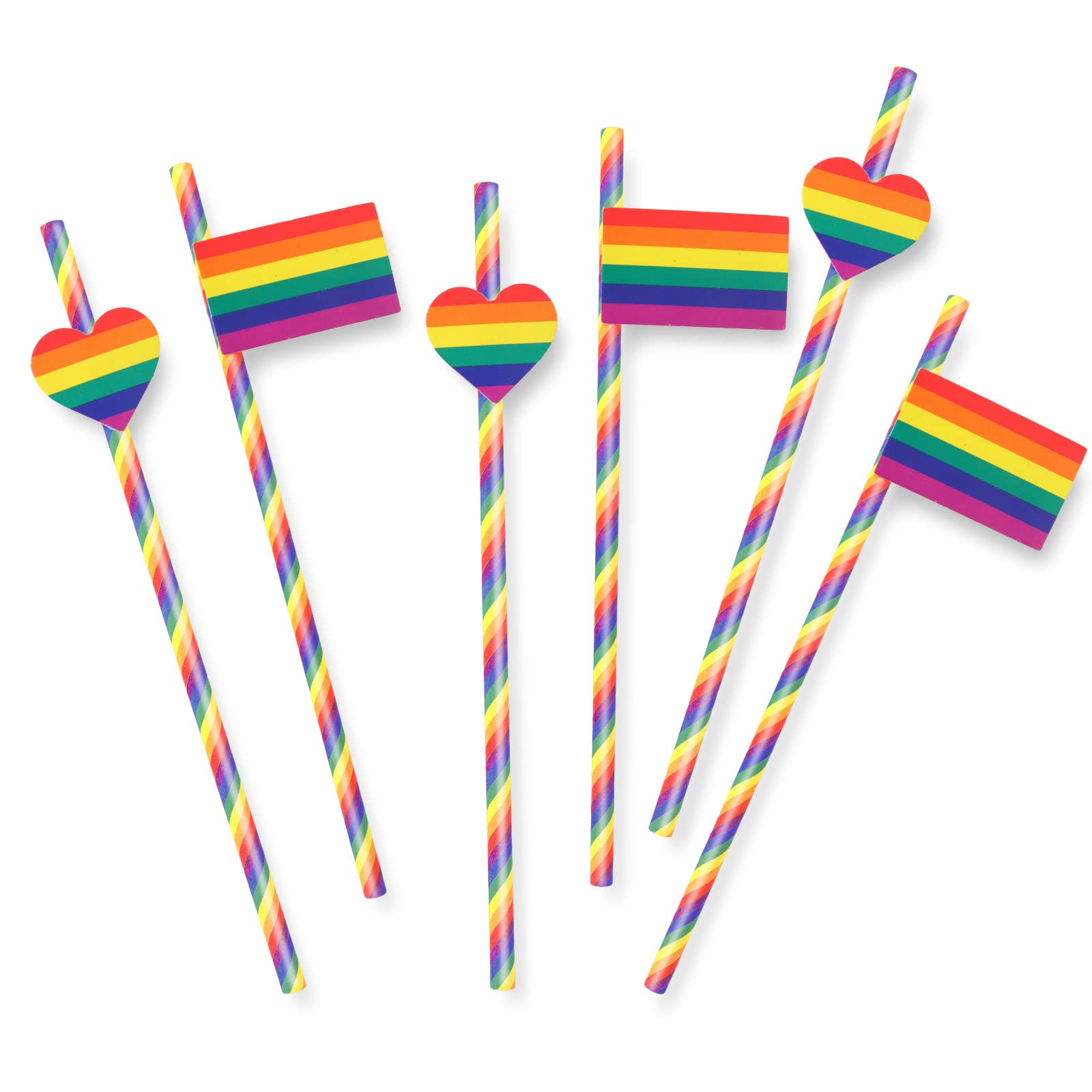 Pailles jetables en papier arc-en-ciel résistantes pour grand buffet