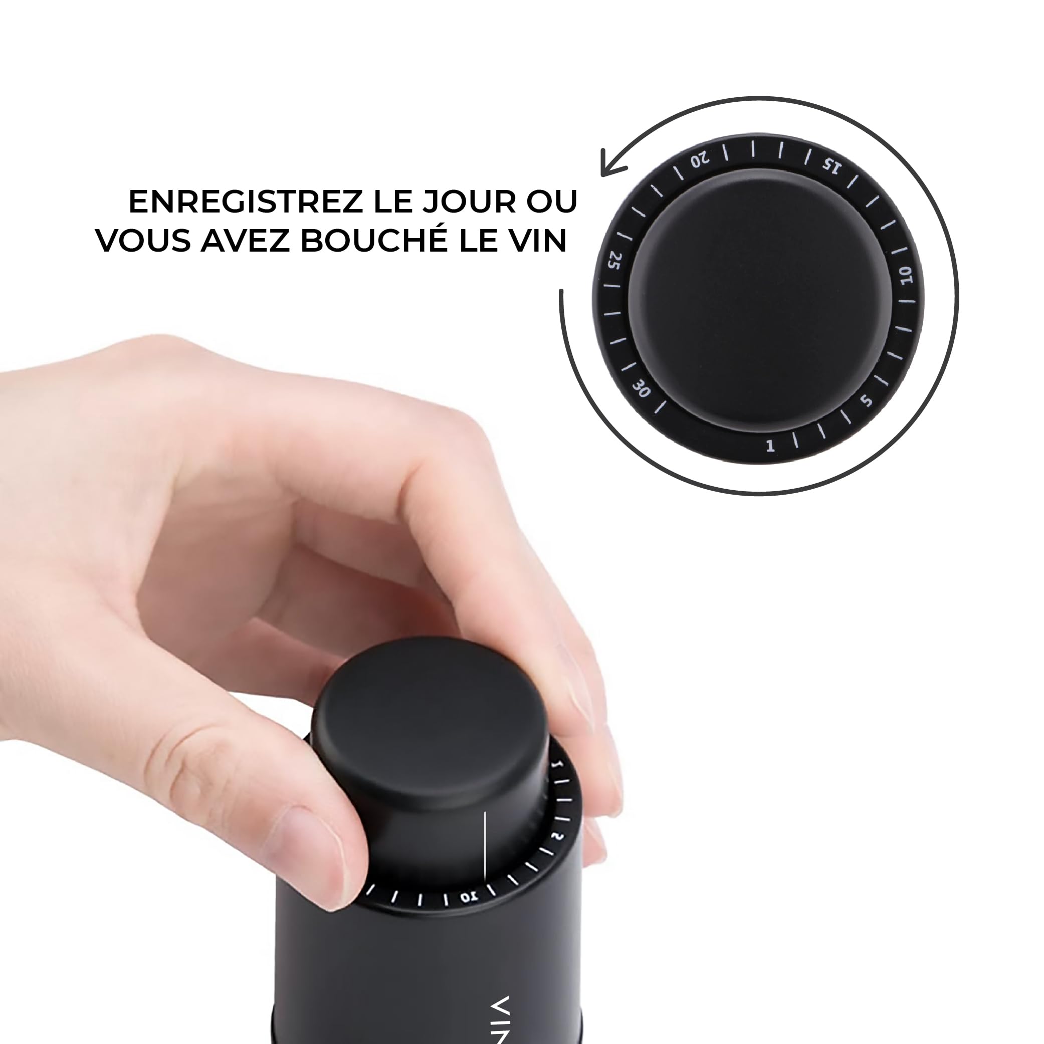 2 Bouchons Vide Air Vin - Conservation Du Vin Sous Vide - Goulot