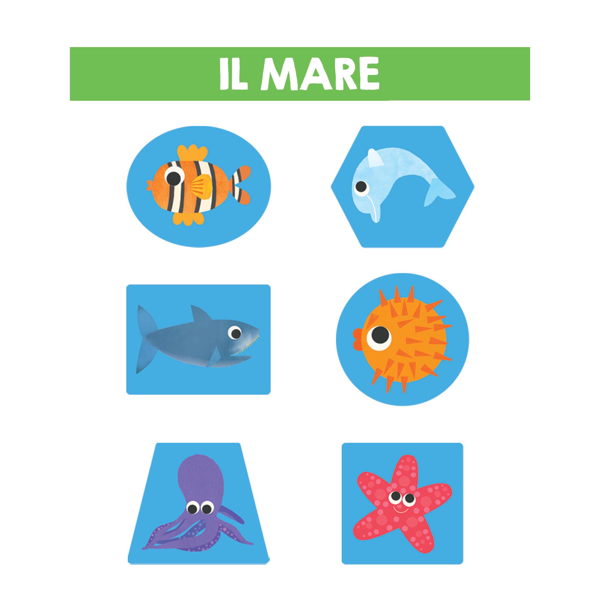 HEADU - Laboratorio Manine Attive Montessori - Con 24 Forme Tattili Degli Animali | Giochi Educativi 1 2 3 Anni, Gioco Montessori, Giochi Tattili Bambini, Regalo Bambino Piccolo, Regalo bambina 2 anni