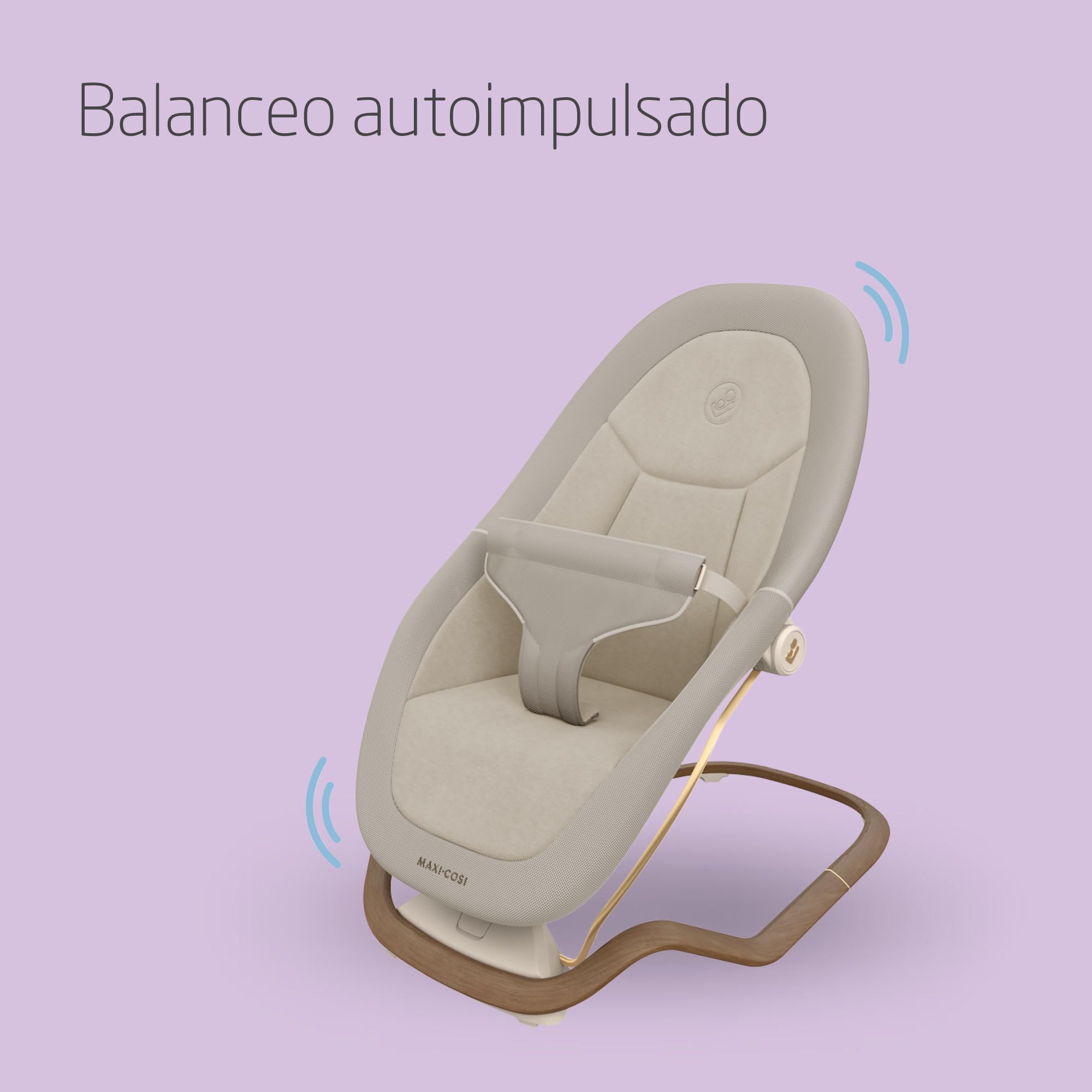 Maxi-Cosi Dove, Hamaca Bebé, 0-3 Años, 0-15 kg, Hamaca Bebé Ligera, Plegable, Portátil, Balanceo Natural,Tejidos Eco Care 100% Reciclados, Elegance Beige