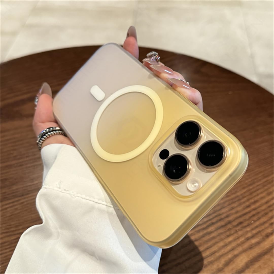 Coque rigide iPhone 14 Pro de qualité supérieure dorée et fine - 8