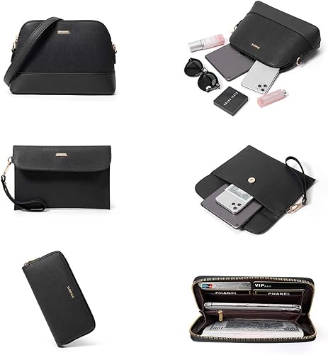 Miniatura 6 de Women Fashion Handbags Wallet Tote Bag Shoulder Bag Top Handle Satchel Purse Set 4pcs