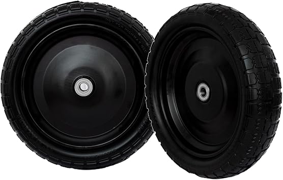13 Flat-Free Tires for Cart,Solid Polyurethane Wheels for Hand Truck Garden Cart Trolleys,with 5/8 Axle 2.16 Offset Hub 3.15 Tire Width 600 lbs Capacity, 2pack