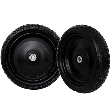 13 Flat-Free Tires for Cart,Solid Polyurethane Wheels for Hand Truck Garden Cart Trolleys,with 5/8 Axle 2.16 Offset Hub 3.15 Tire Width 600 lbs Capacity, 2pack